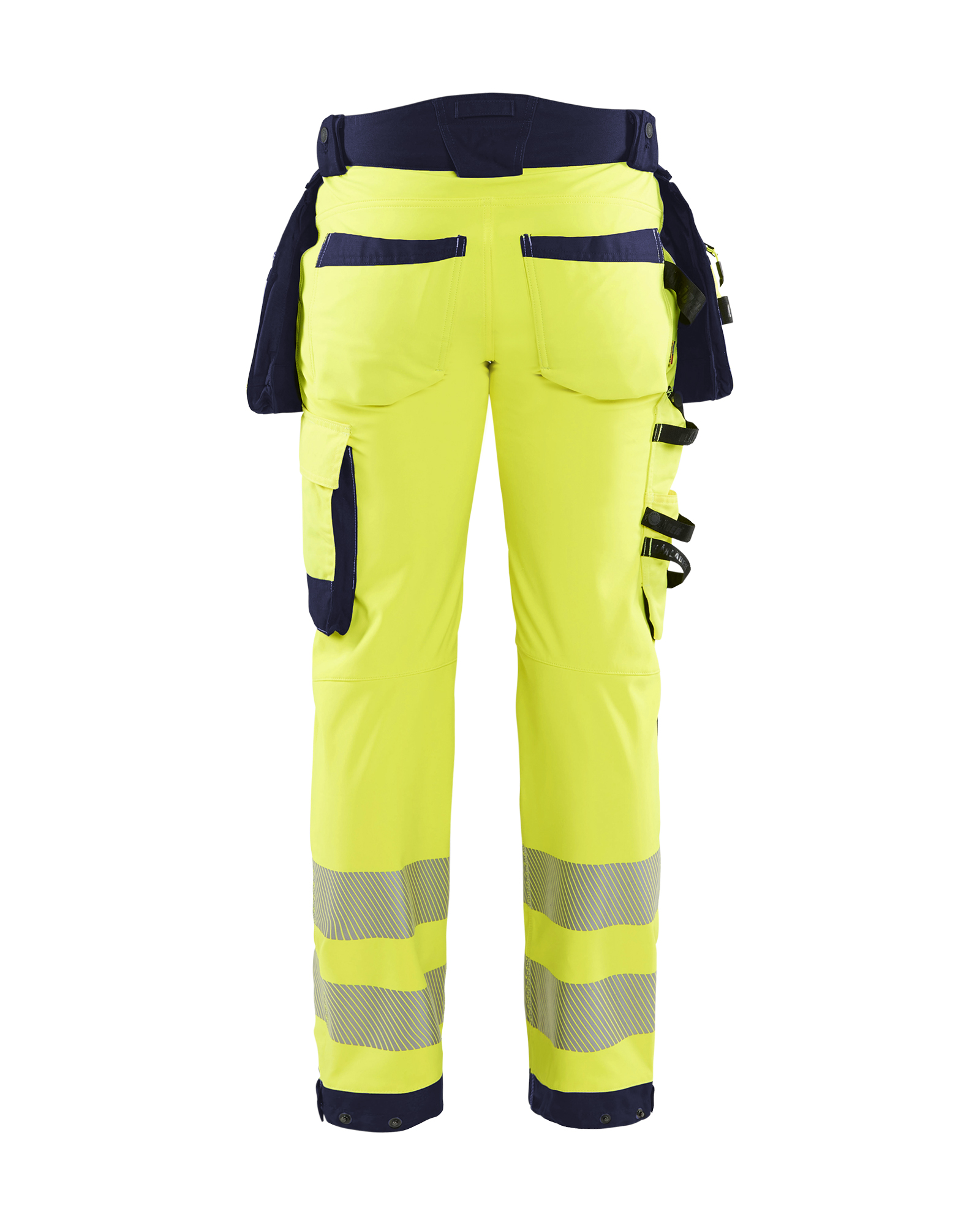 Blåkläder High Vis werkbroek softshell met afneembare gereedschapszakken 1820 - achterkant