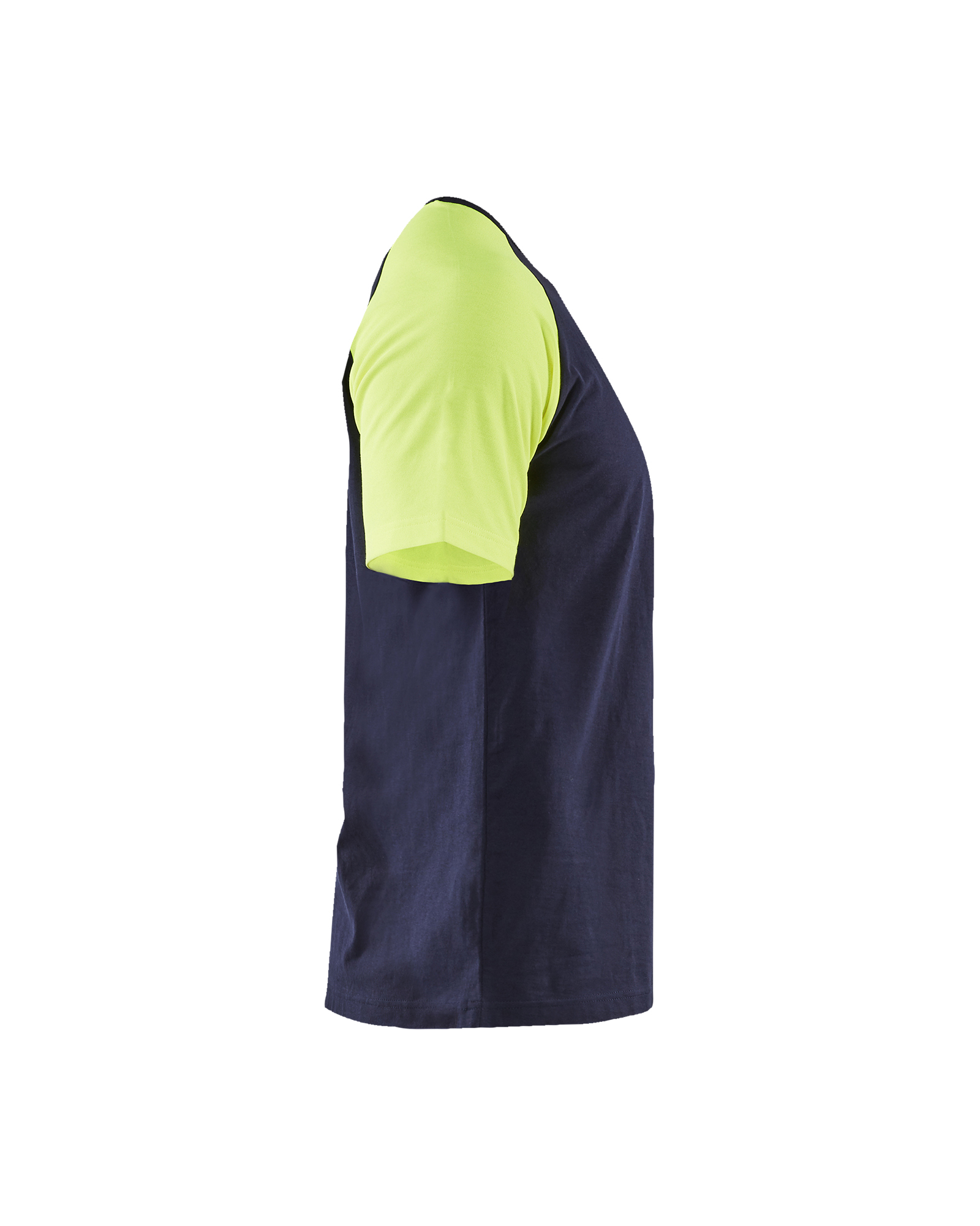 Blåkläder T-shirt Visible 3515 - Marine / High Vis Geel zijkant
