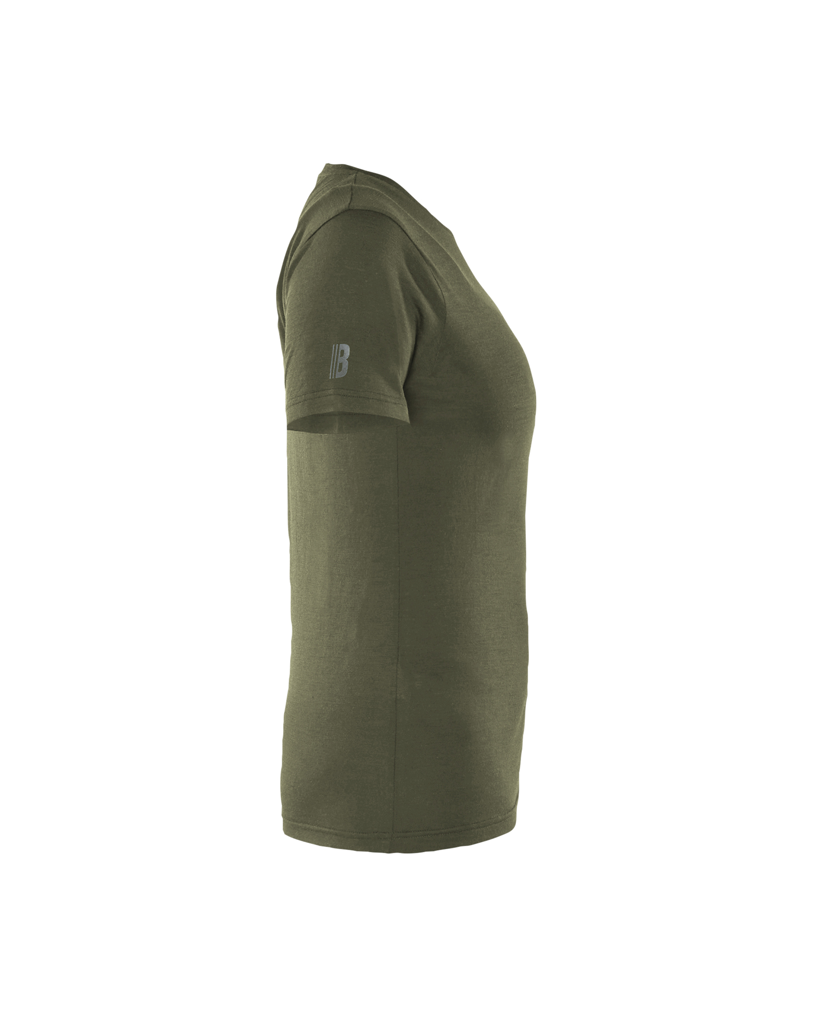 Blåkläder Dames T-shirt merinowol 3537 - Donker herfstgroen zijkant