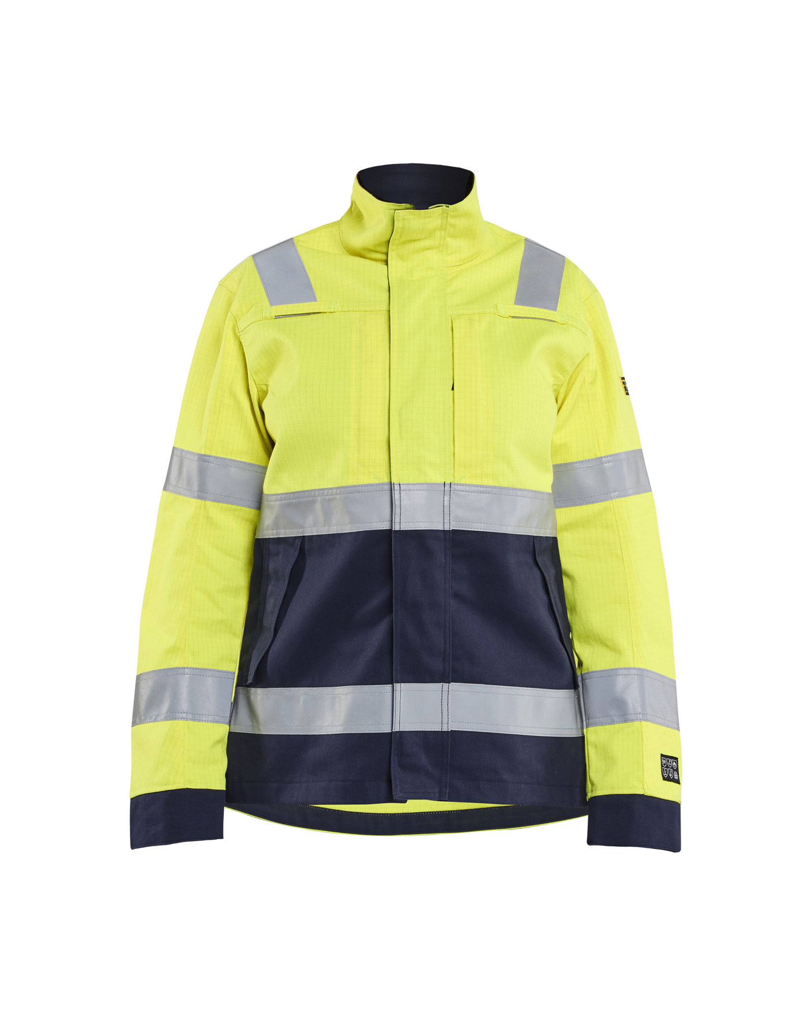 Blåkläder Dames Multinorm jack 4091 - High Vis Geel/Marineblauw voorkant