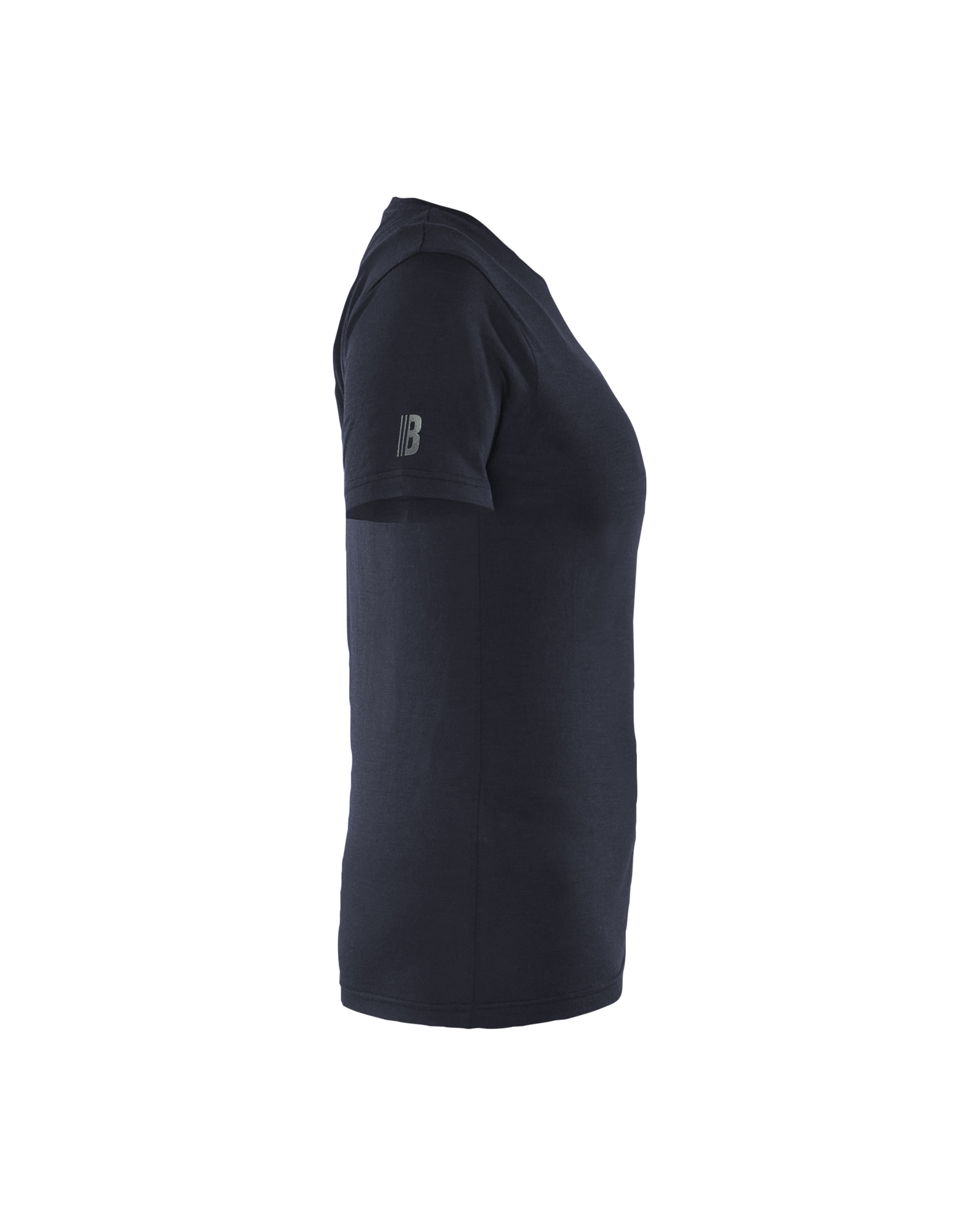 Blåkläder Dames T-shirt merinowol 3537 - Donker Marineblauw zijkant