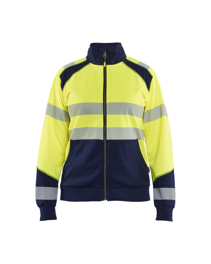 Blåkläder Dames sweatshirt met rits High Vis 3508