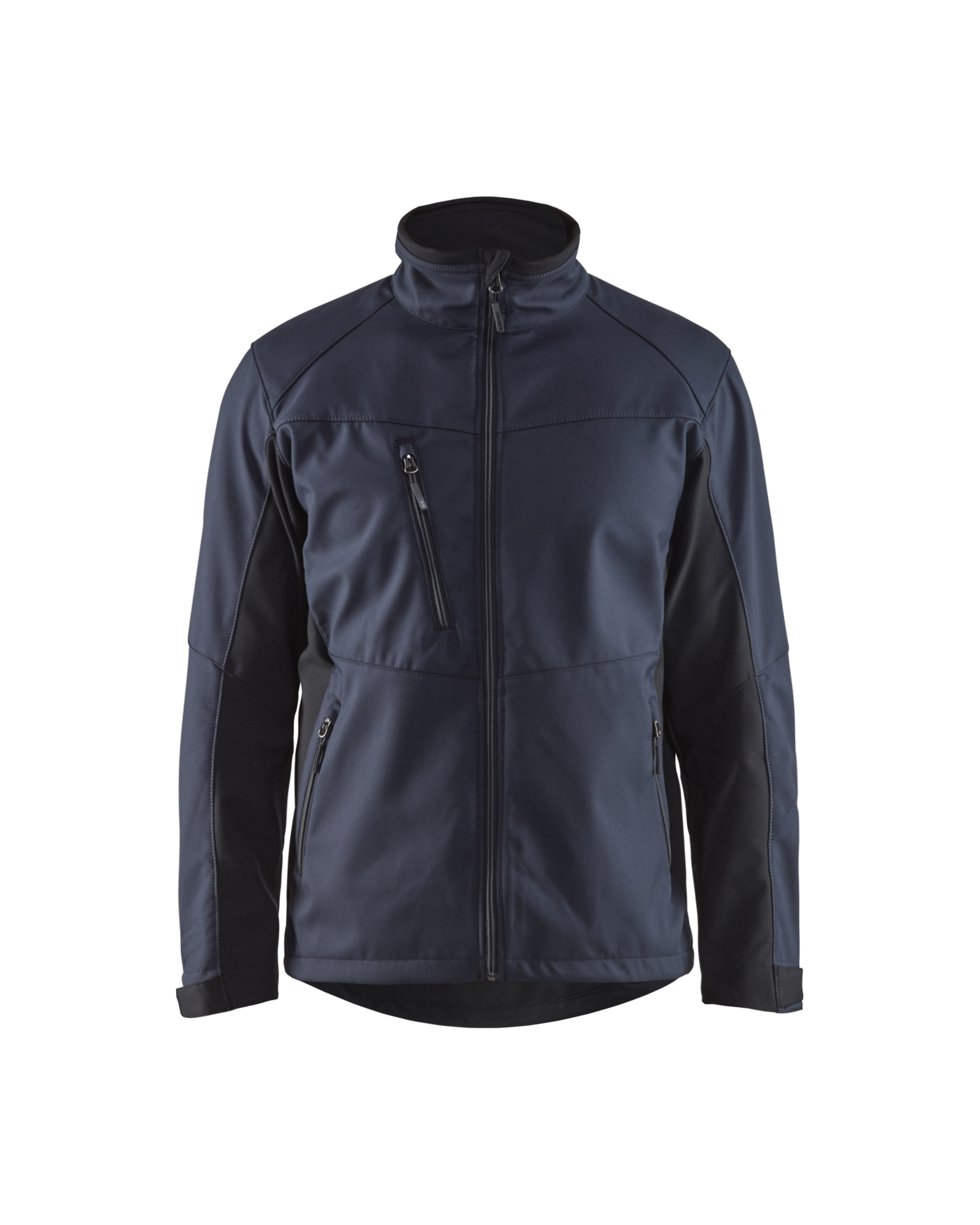 Blåkläder Softshell Jack 4950 - Donker marineblauw / Zwart voorkant
