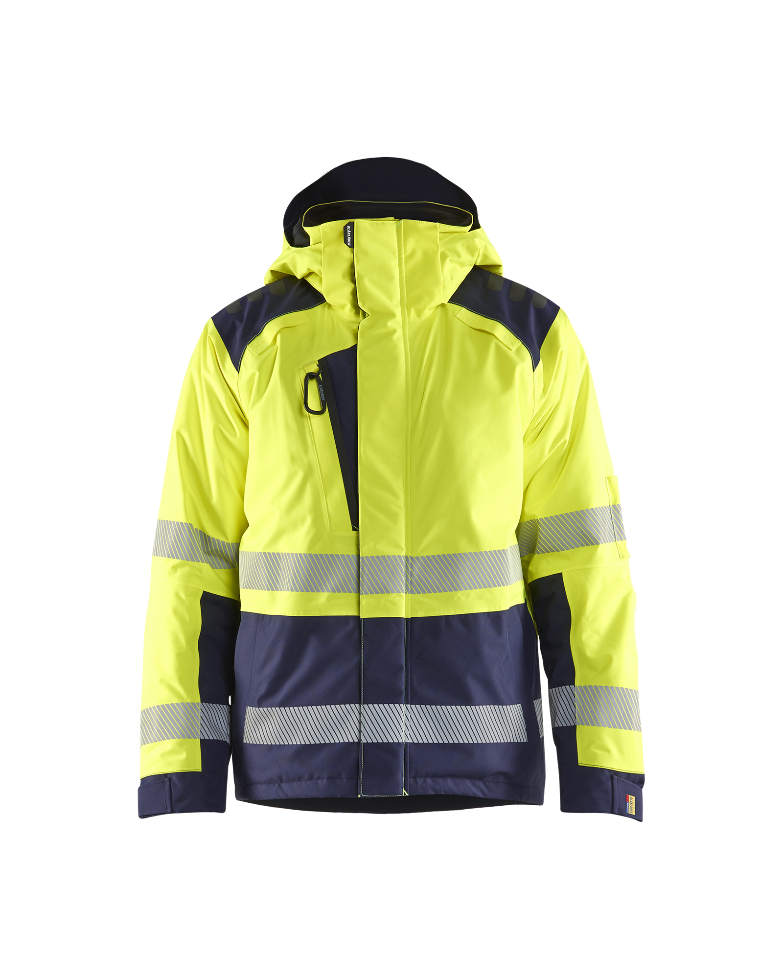 Blåkläder Winterjas High Vis 4455 - High Vis Geel/Marineblauw voorkant