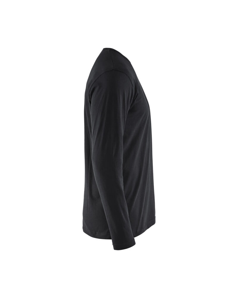 Blåkläder T-shirt lange mouwen 3500 - Zwart zijkant