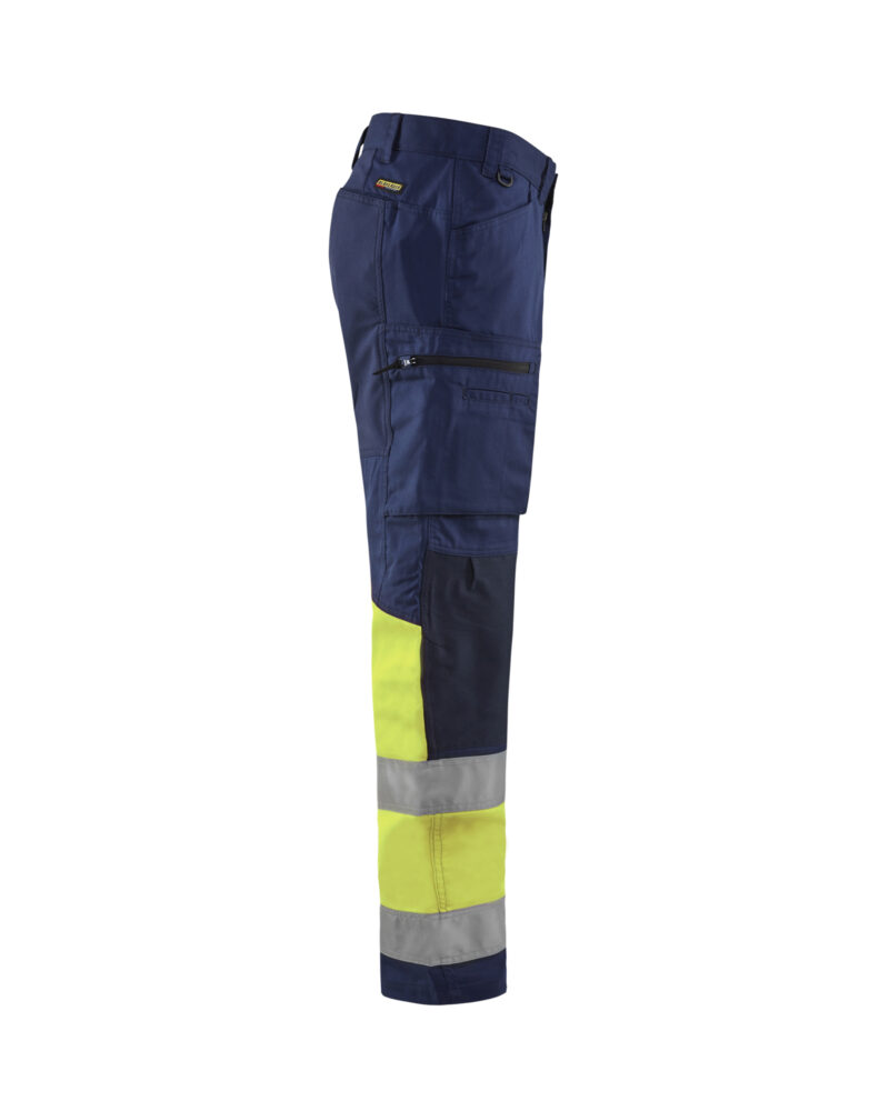 Blåkläder High Vis Werkbroek met stretch 1551 - zijkant