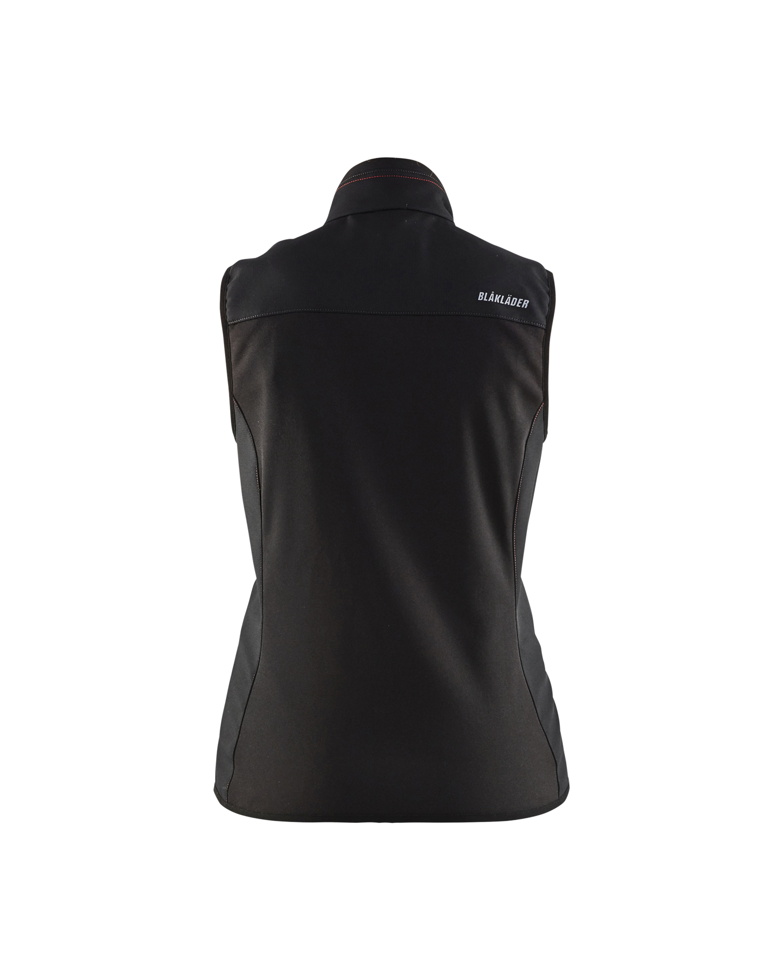 Blåkläder Dames softshell bodywarmer 3851 - Zwart/Rood achterkant