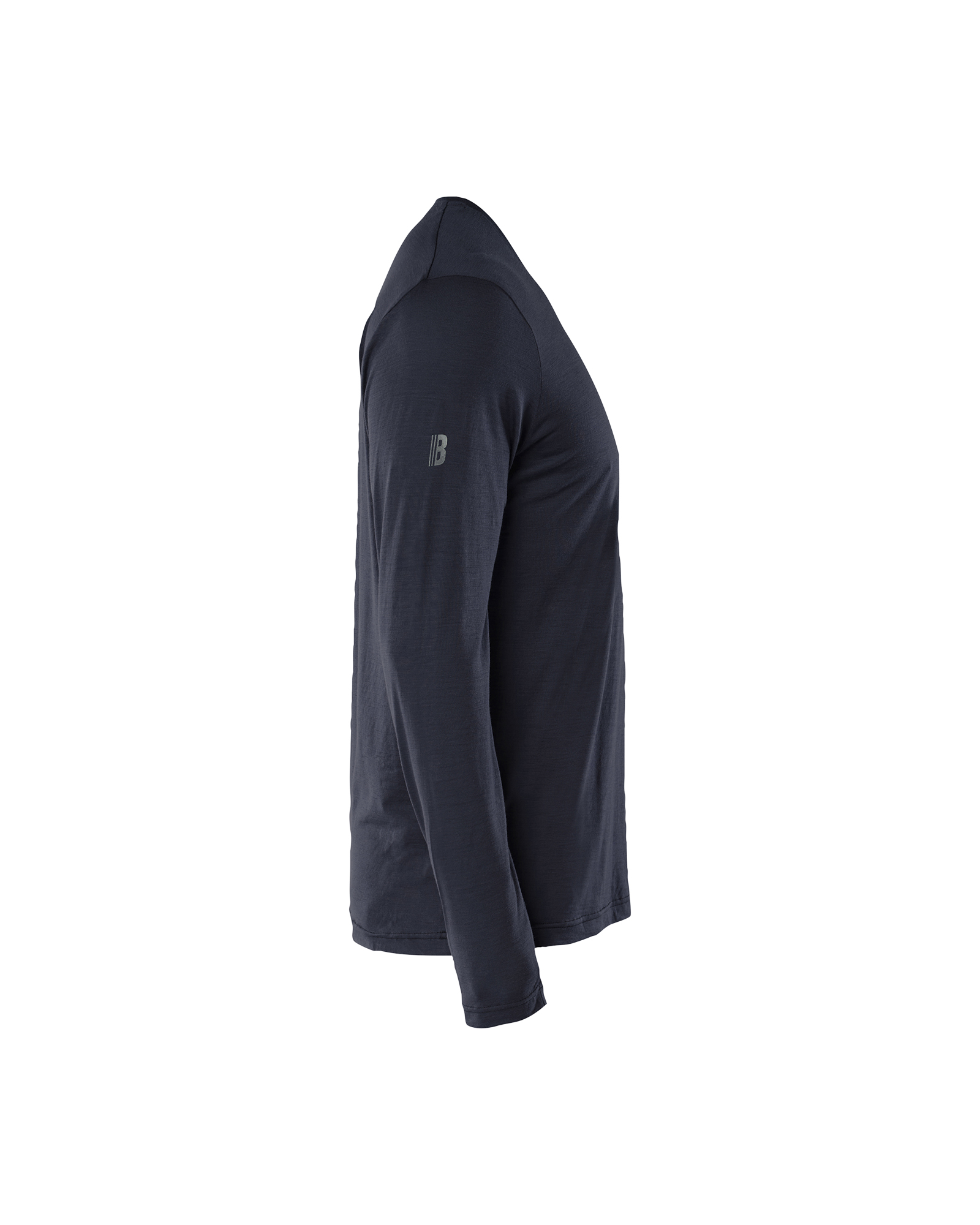 Blåkläder T-shirt lange mouwen merinowol 3538 - Donker Marineblauw zijkant