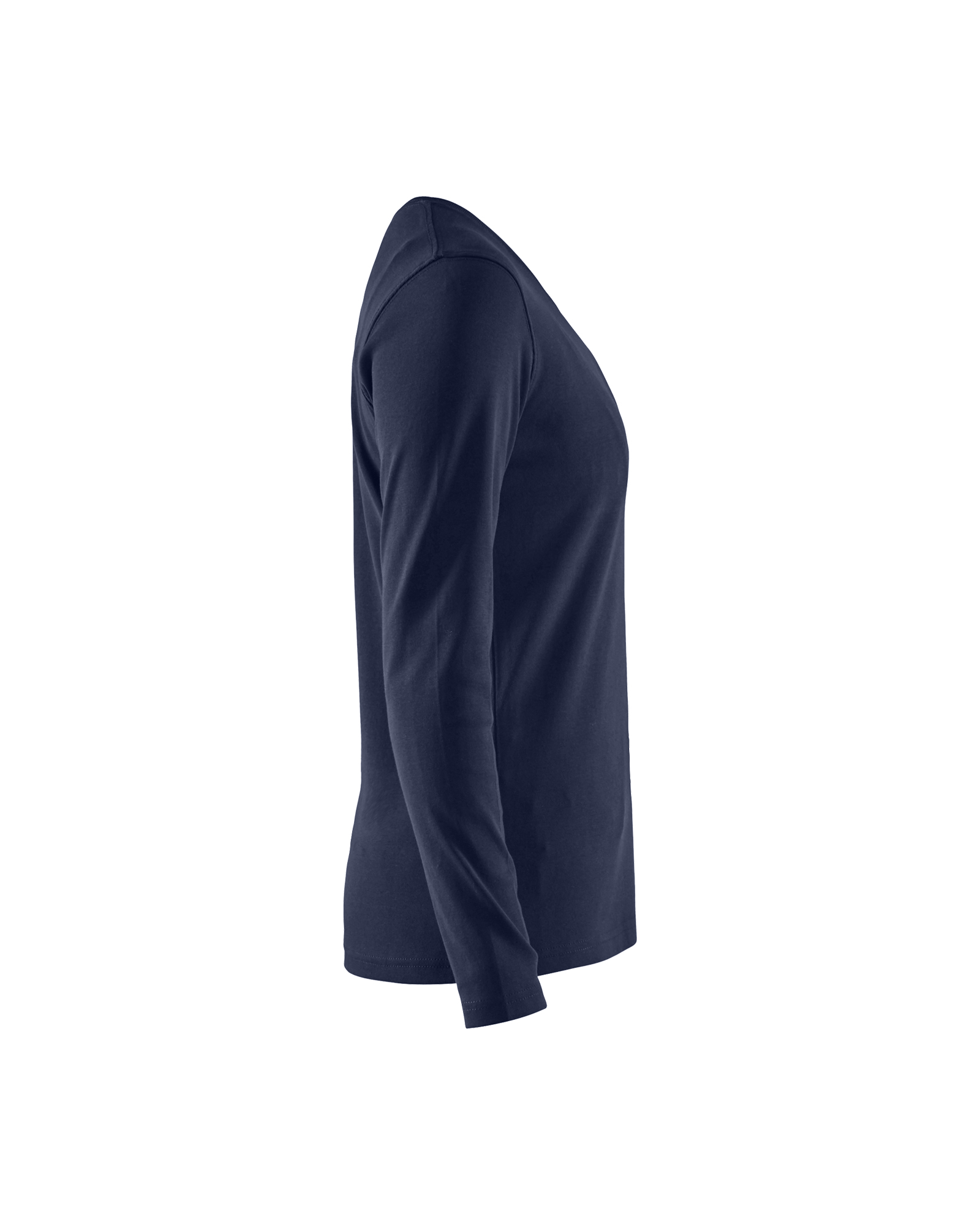 Blåkläder Dames T-shirt lange mouwen 3301 - Marineblauw zijkant