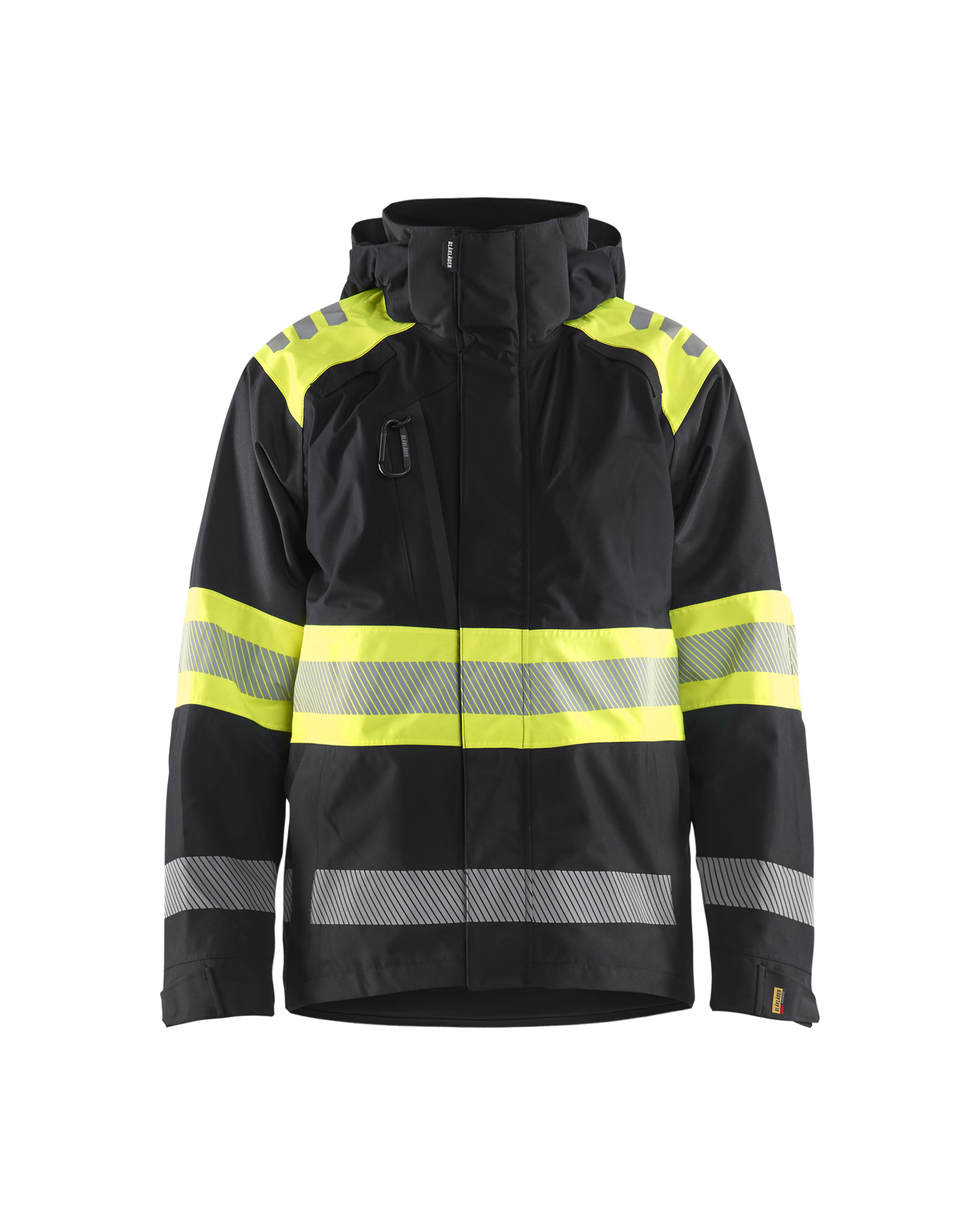 Blåkläder Shell jack High Vis 4420 - Zwart / High Vis Geel voorkant