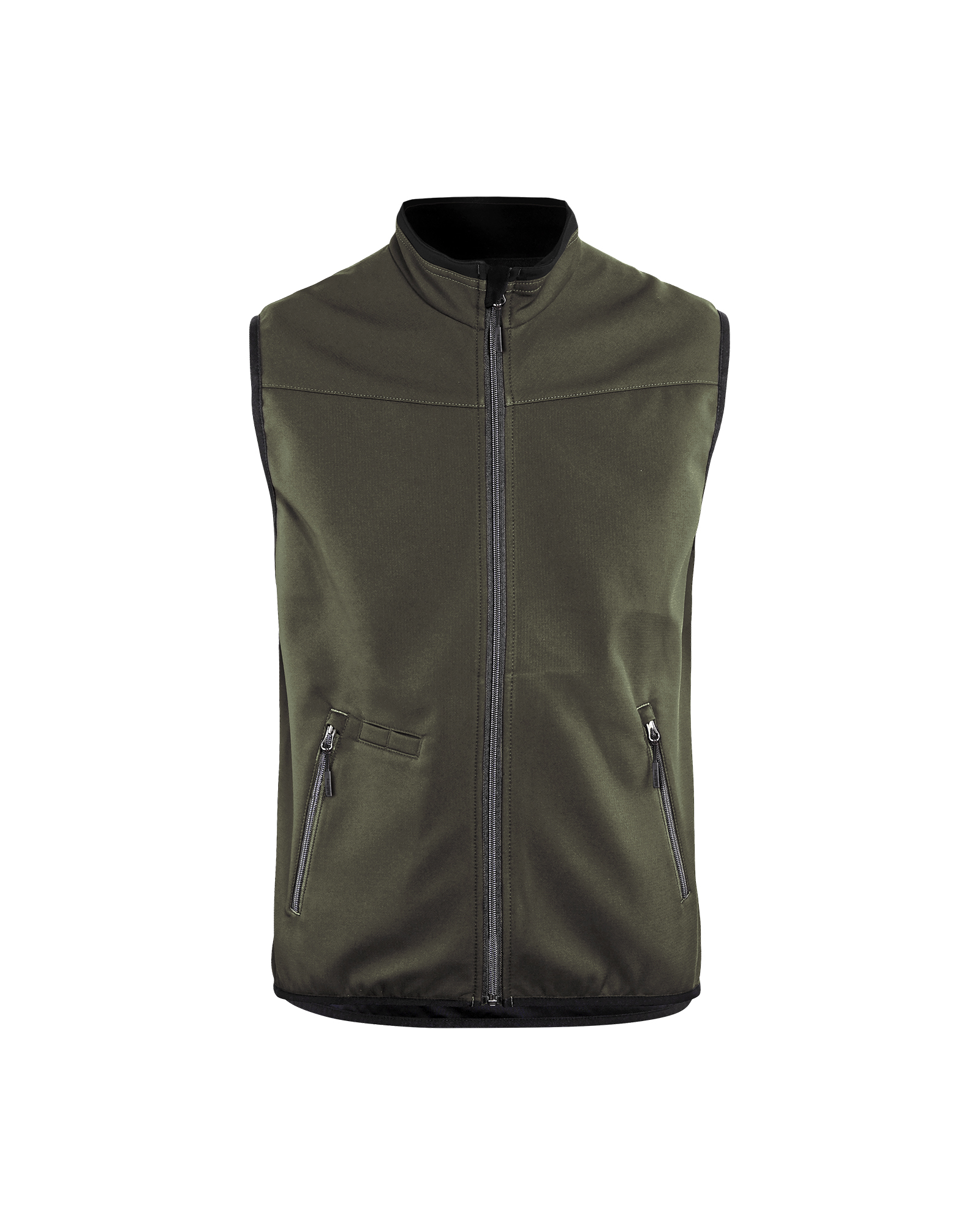 Blåkläder Softshell bodywarmer 3850 - Groen / Zwart voorkant