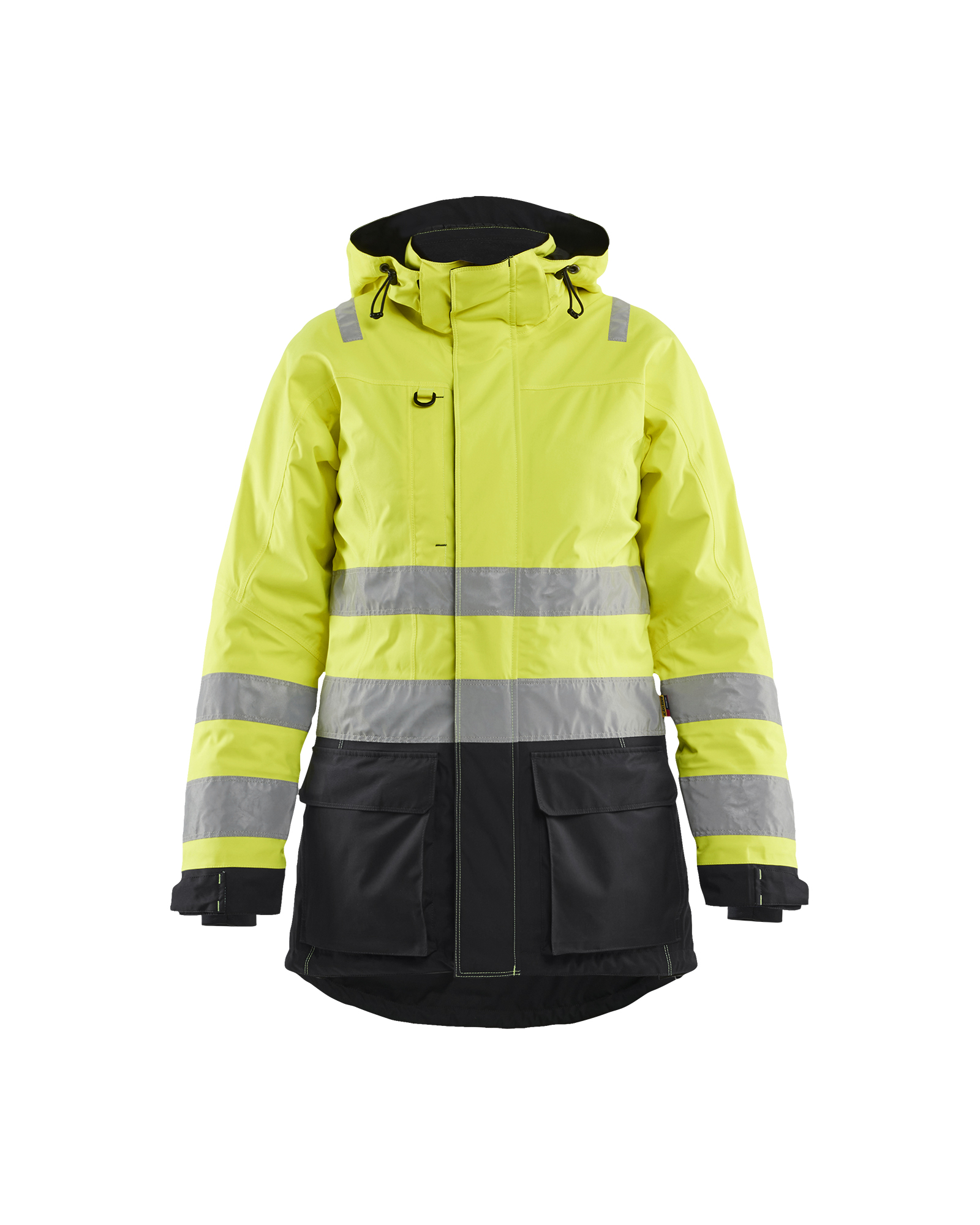 Blåkläder Dames winterparka High Vis 4472 - High Vis Geel/Zwart voorkant