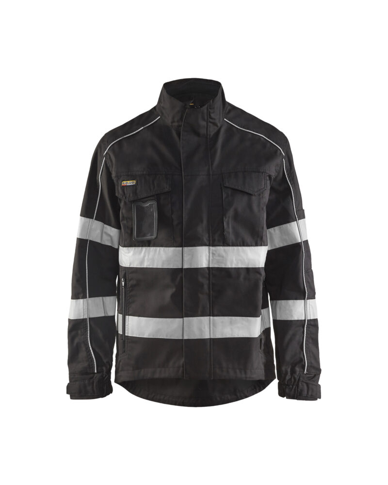 Blåkläder Jack. Ongevoerd High Vis 4051 - Zwart voorkant
