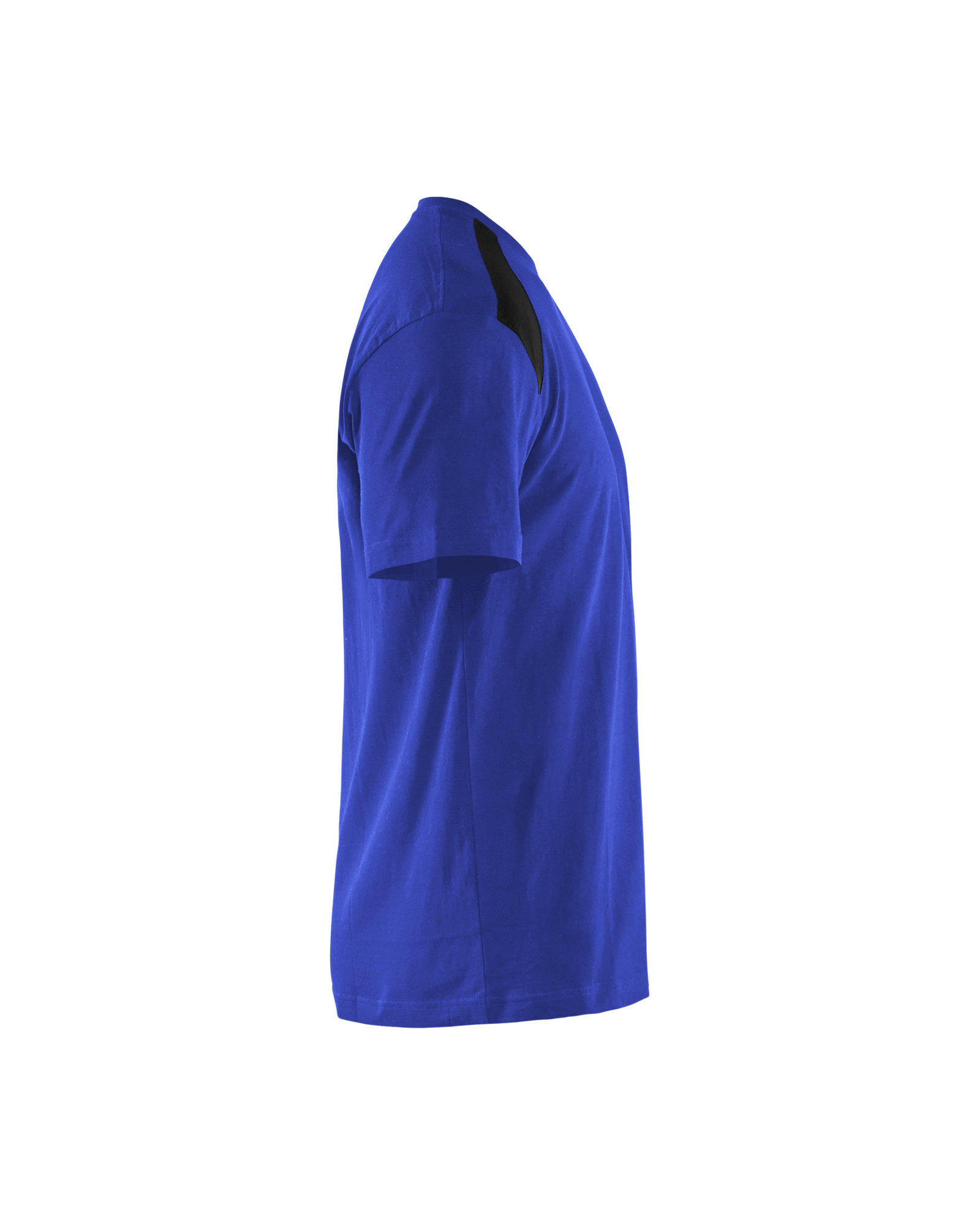 Blåkläder T-shirt 3379 - korenblauw/zwart zijkant