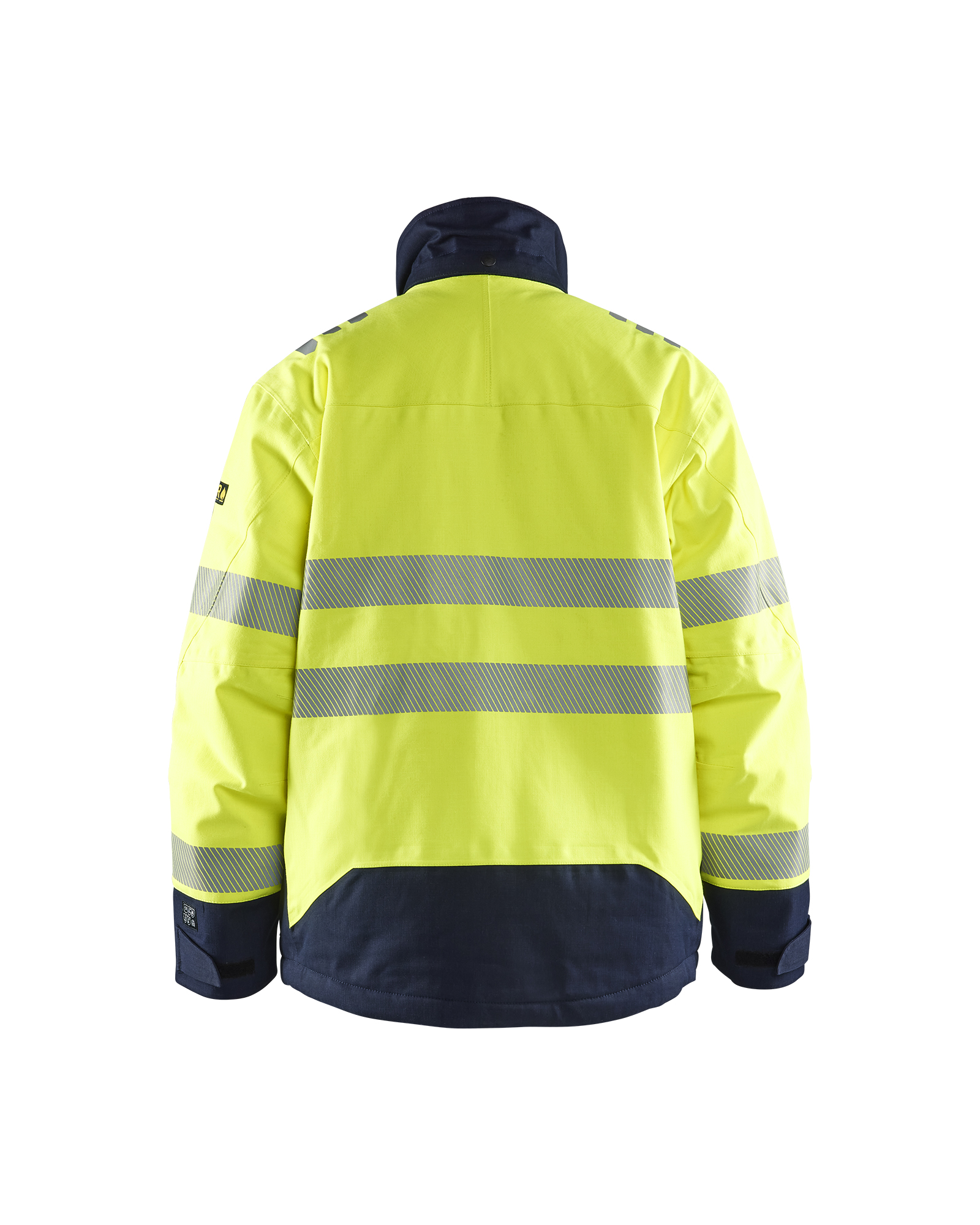 Blåkläder APC 2 Multinorm Winterjas inherent 4517 - High Vis Geel/Marineblauw achterkant