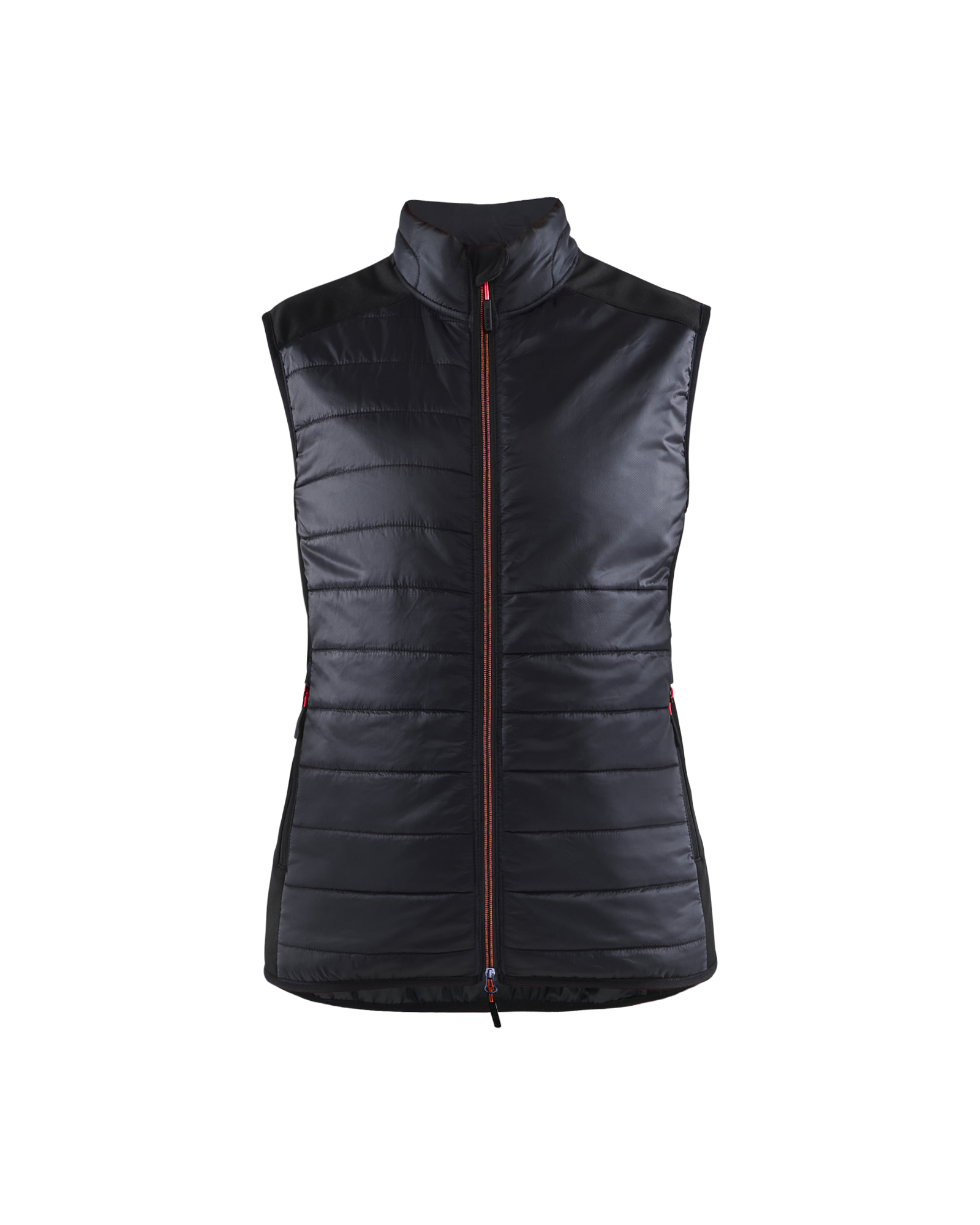Blåkläder Dames gevoerde bodywarmer 3864 - Zwart/Rood voorkant