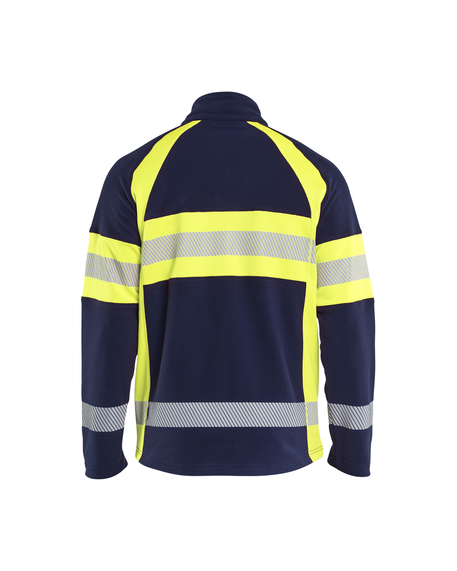 Blåkläder Microfleecevest High Vis 4713 - Marine / High Vis Geel achterkant