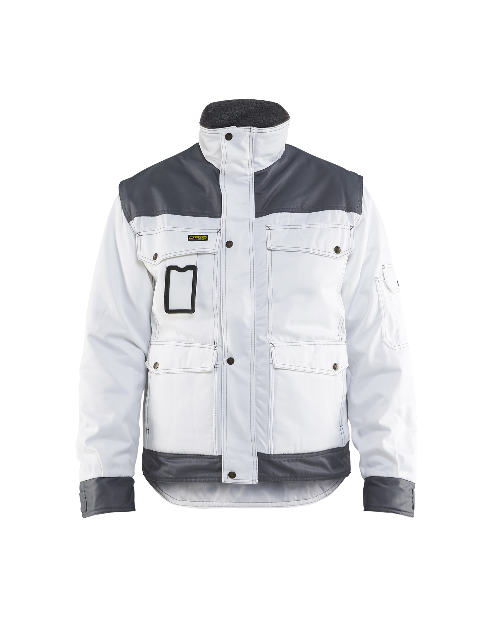 Blåkläder Schilders Winterjas 4865 - Wit / Grijs voorkant