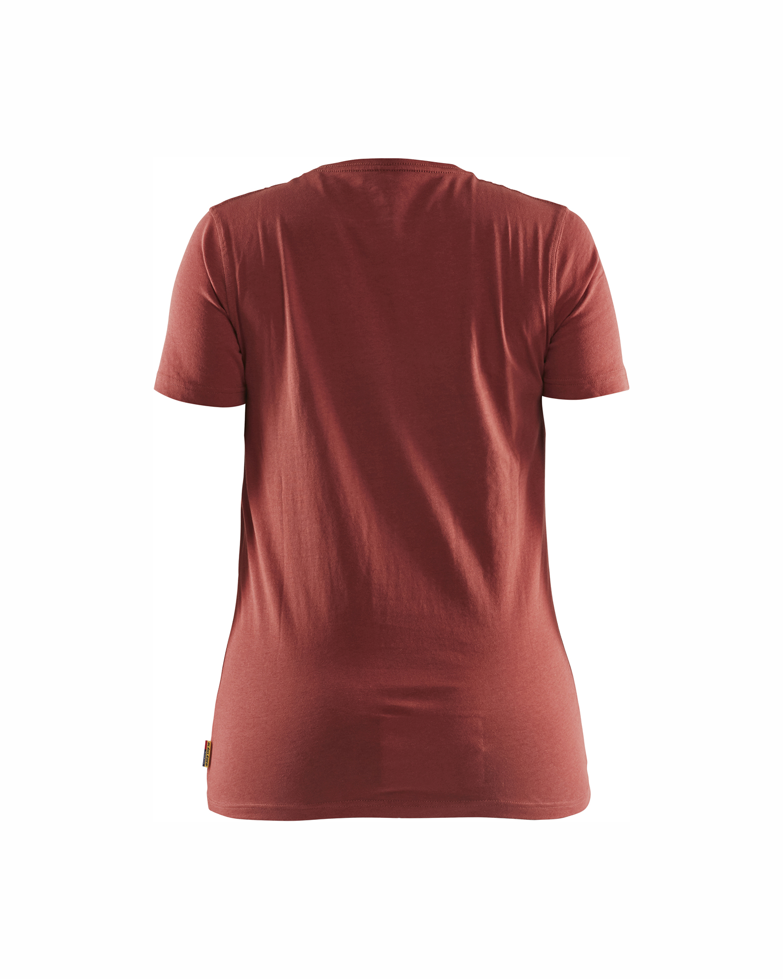 Blåkläder Dames T-shirt 3D 3431 - Gebrand rood achterkant