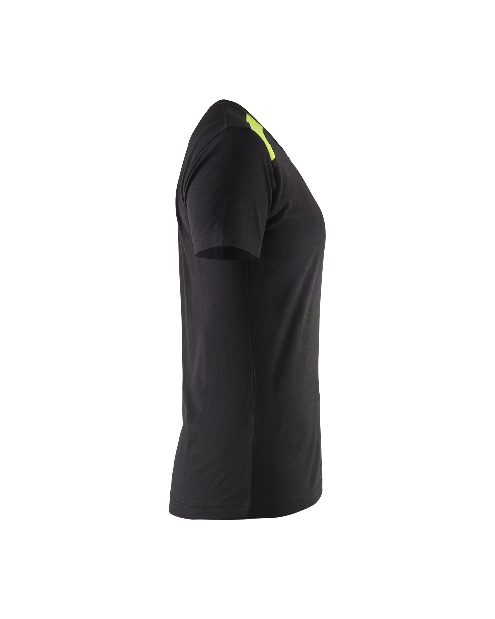 Blåkläder Dames T-shirt bi-colour 3479 - Zwart / High Vis Geel zijkant