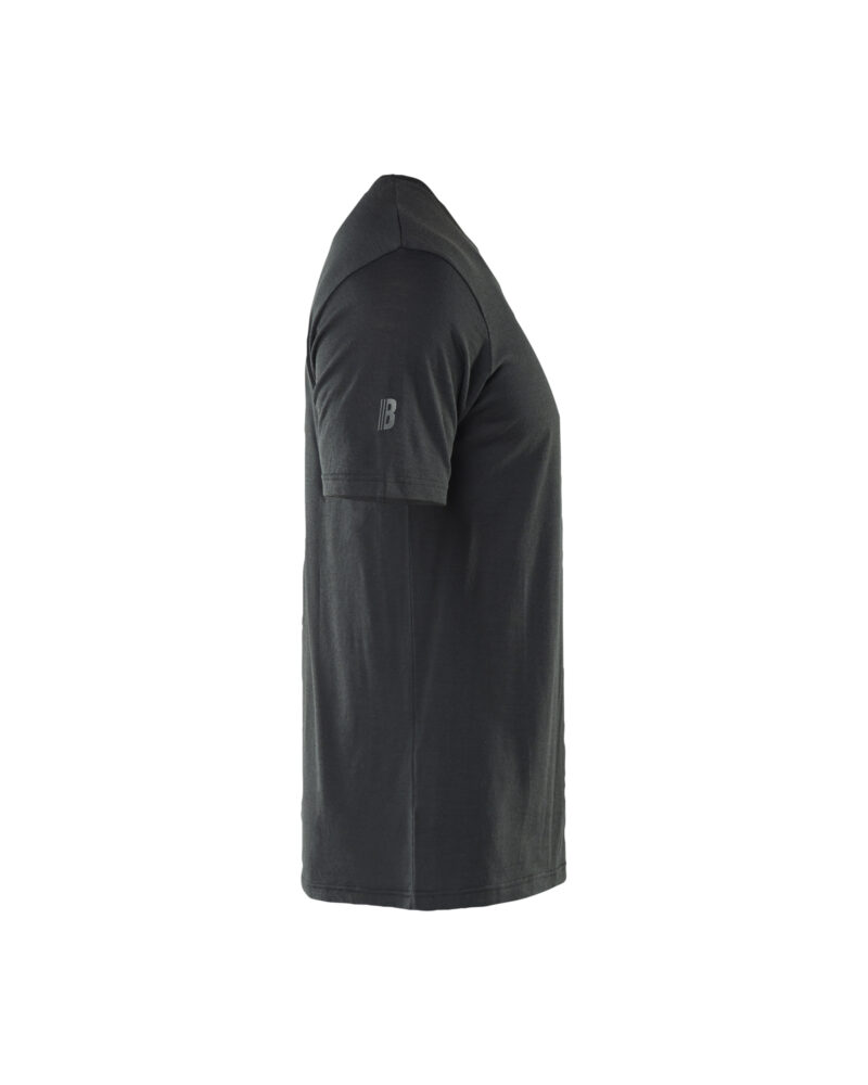Blåkläder T-shirt merinowol 3536 - Zwart zijkant