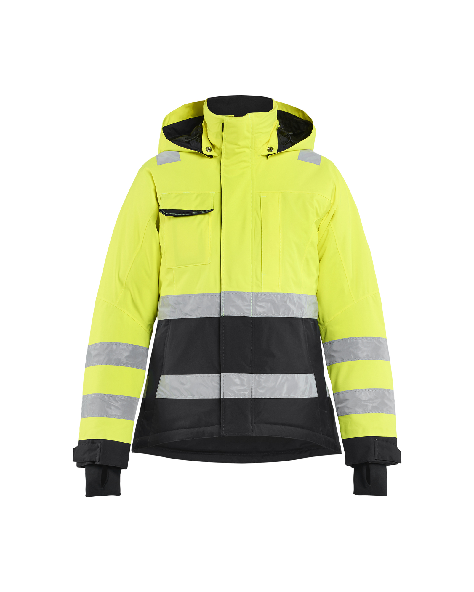 Blåkläder Dames Winterjas High Vis 4872 - High Vis Geel/Zwart voorkant