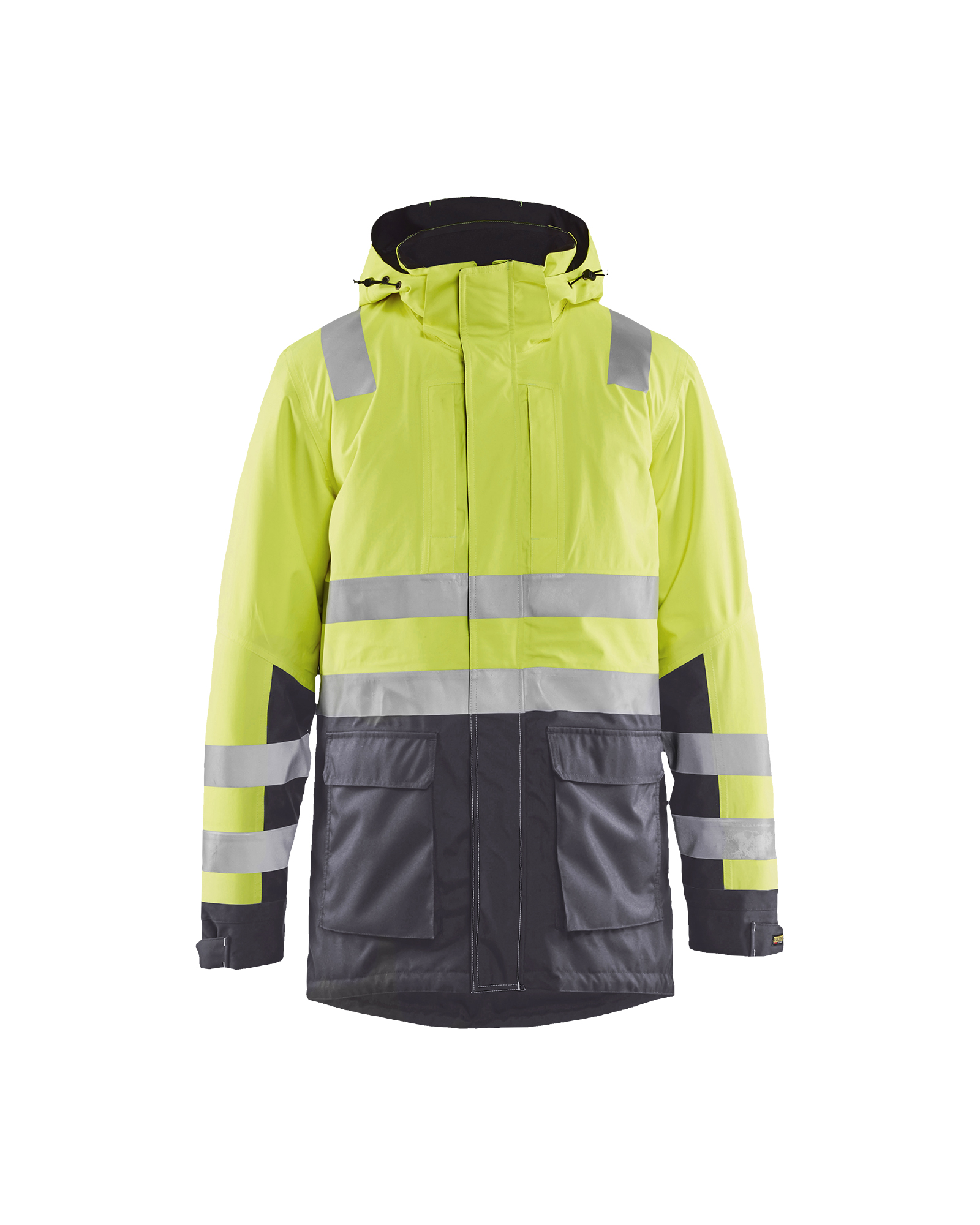 Blåkläder Winterparka High Vis 4495 - High Vis Geel/Medium grijs voorkant