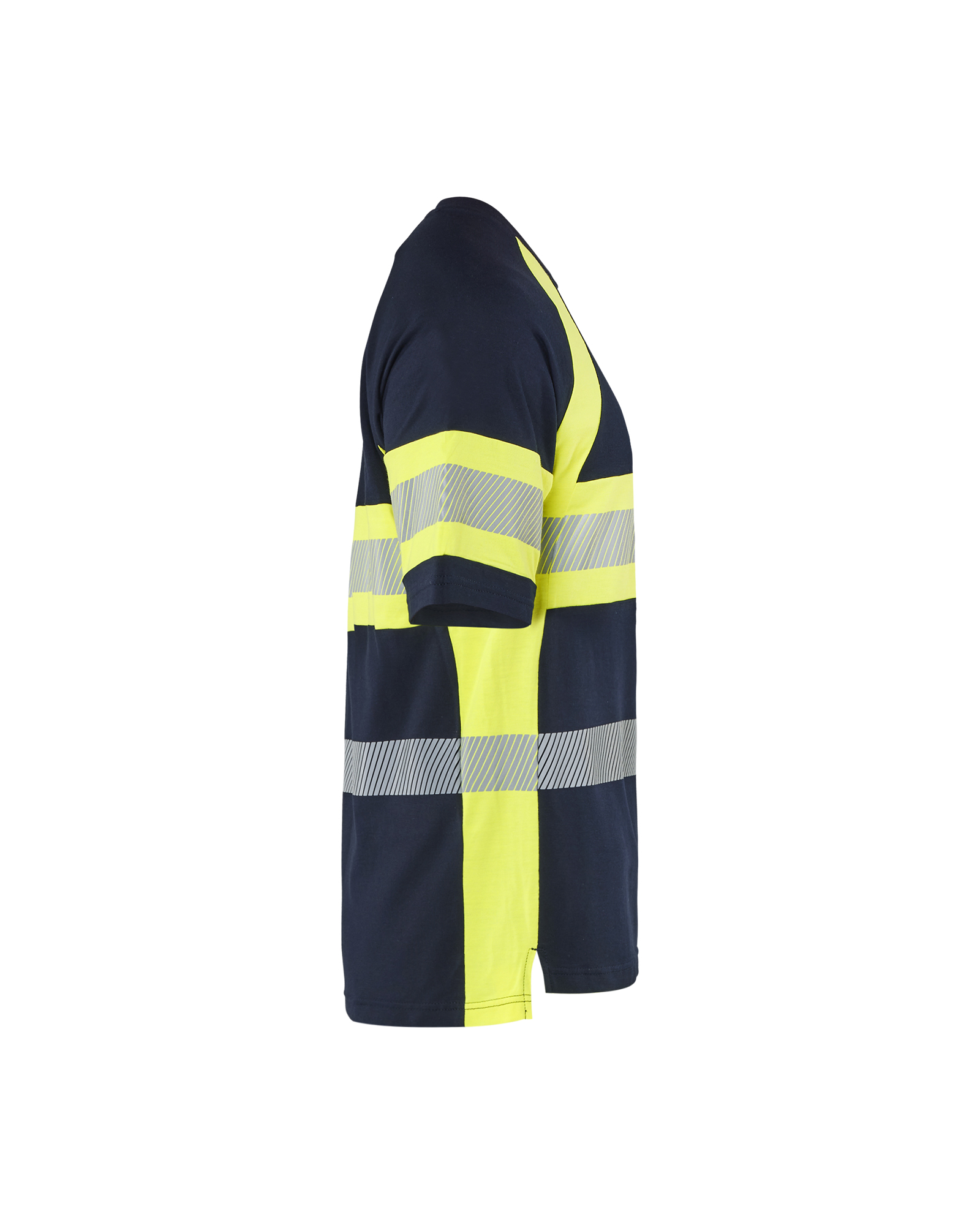 Blåkläder Multinorm UV-T-shirt Inherent 3519 - Marine / High Vis Geel zijkant
