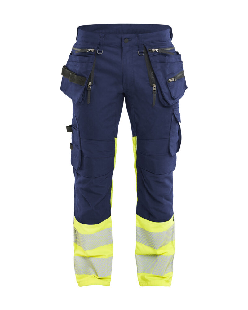 Blåkläder High Vis Werkbroek Stretch met gereedschapzakken 1130 - voorkant