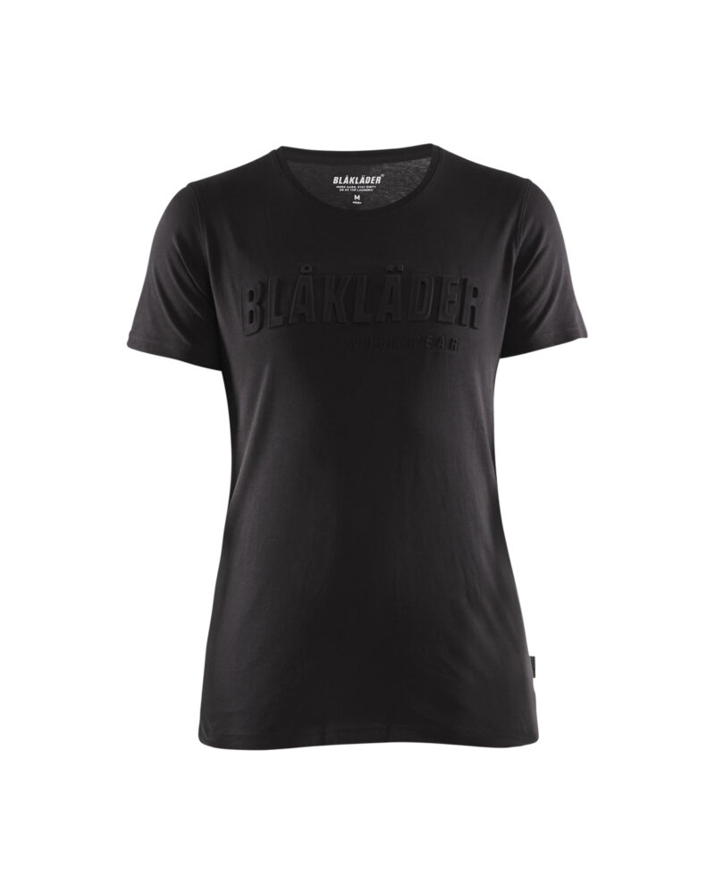 Blåkläder Dames T-shirt 3D 3431 - Zwart voorkant