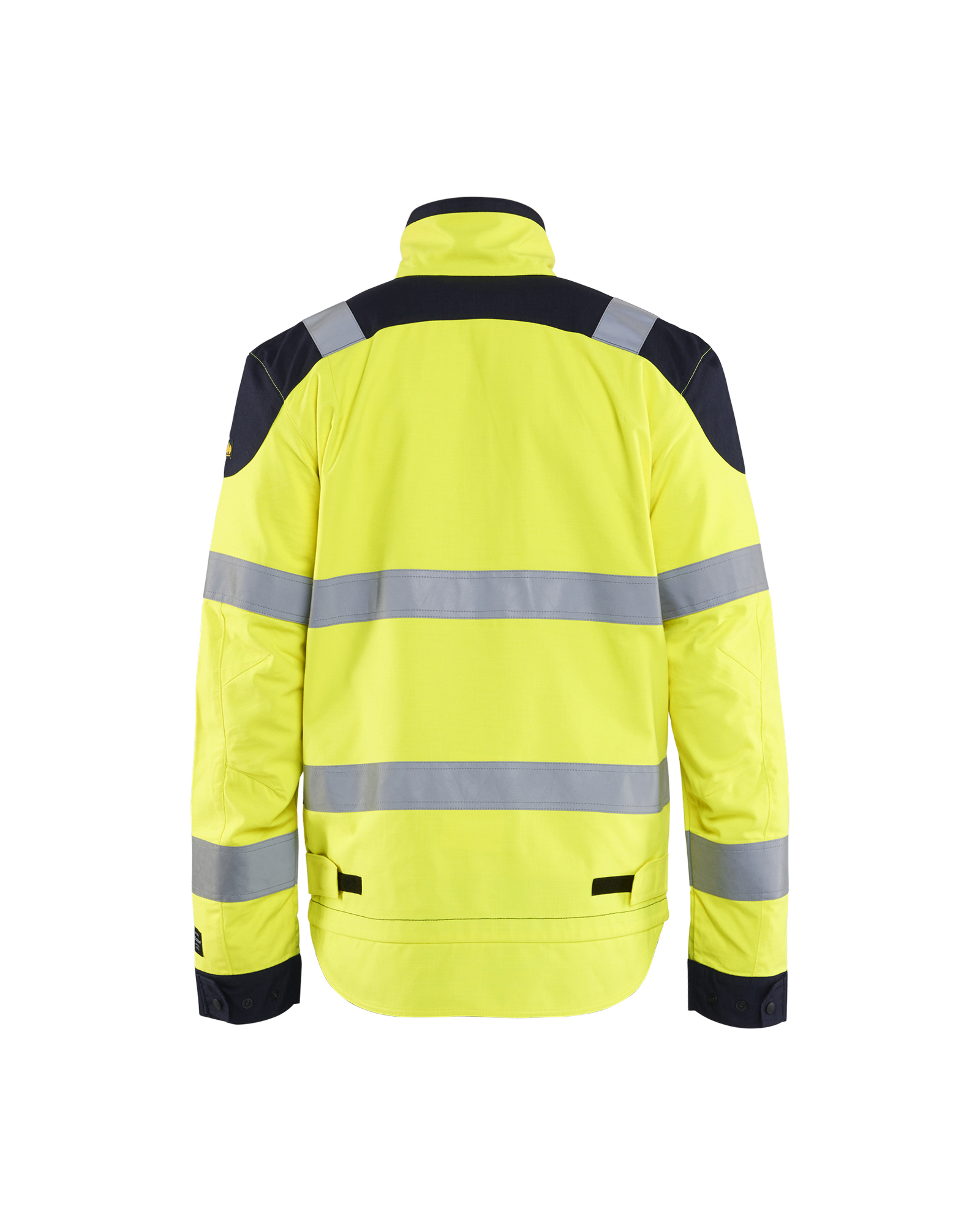 Blåkläder Multinorm jack Inherent 4089 - High Vis Geel/Marineblauw achterkant