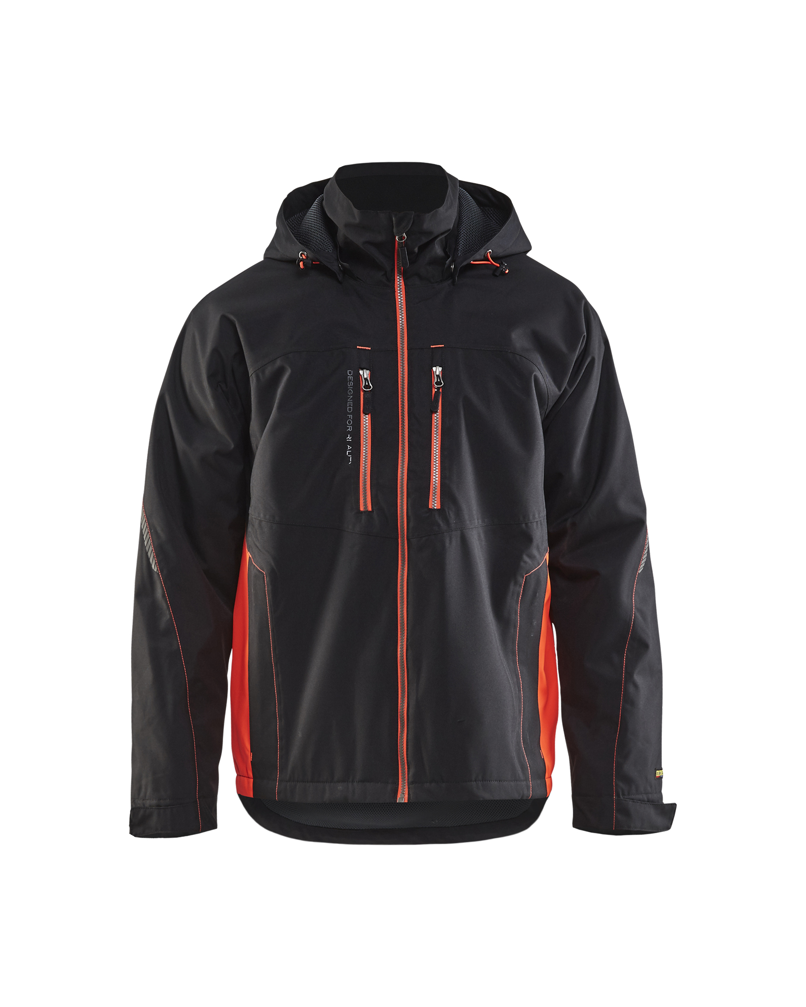 Blåkläder Lichtgewicht winterjas 4890 - Zwart / High Vis Rood voorkant