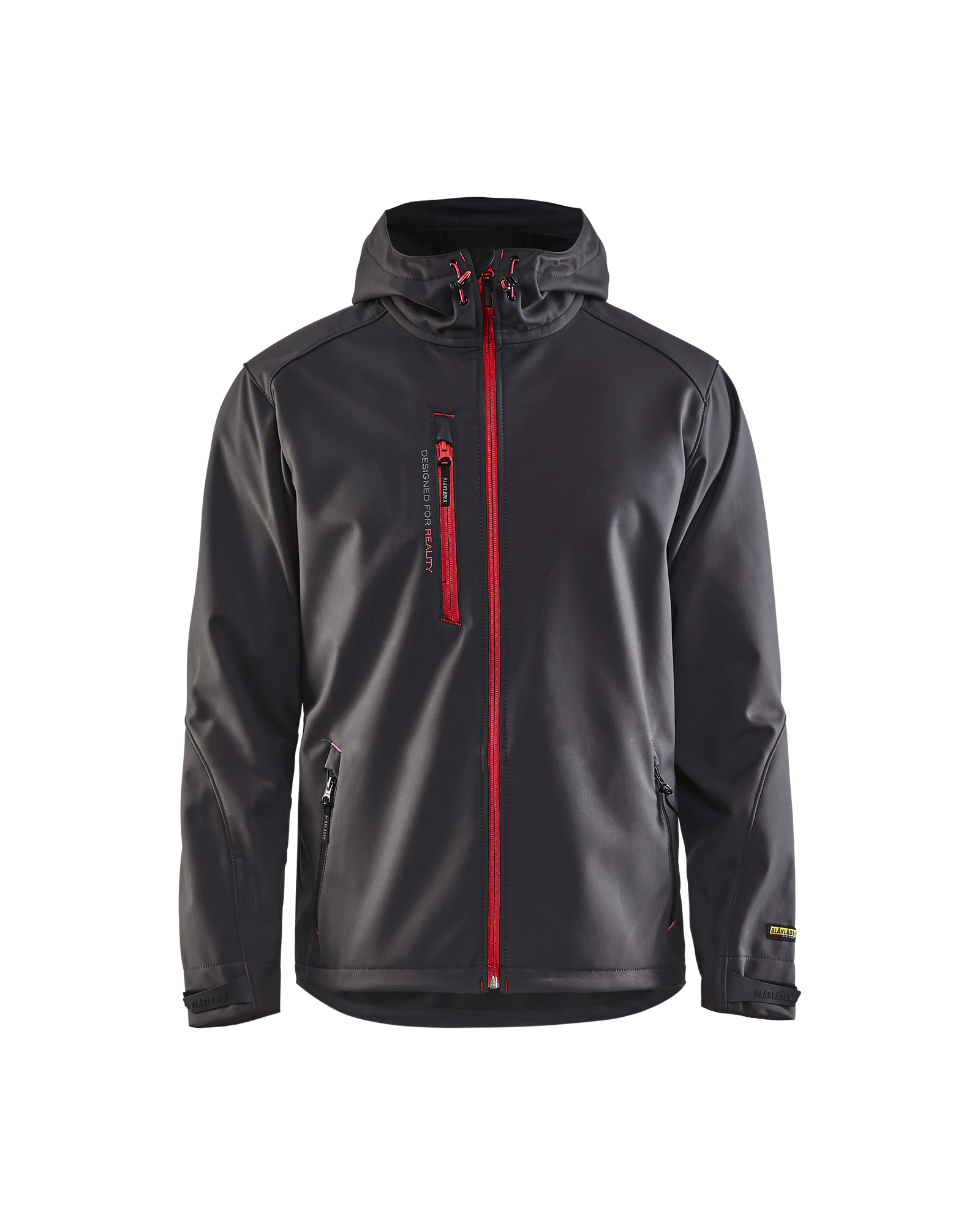 Blåkläder Softshell Jack 4949 - Donkergrijs/Rood voorkant