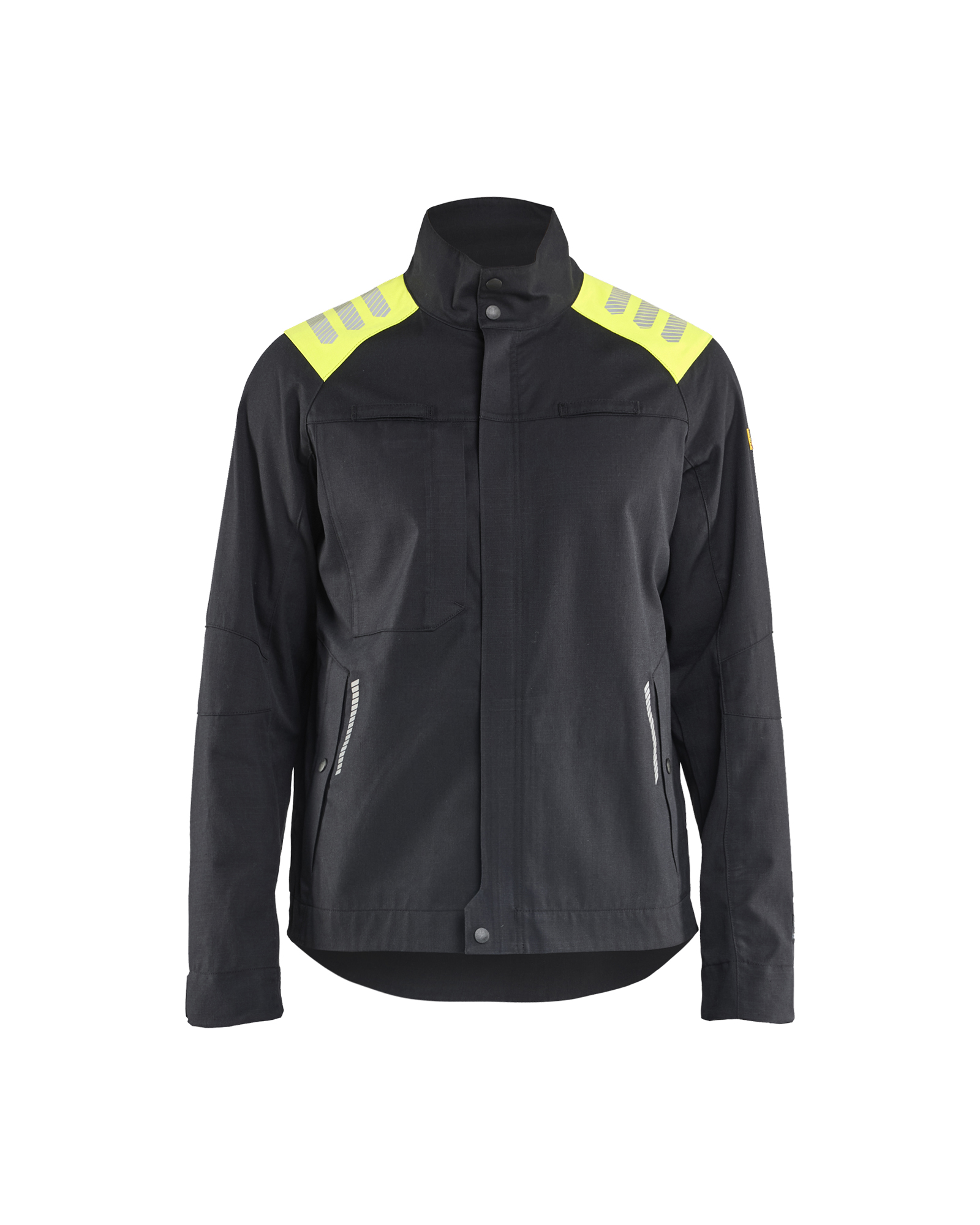Blåkläder Multinorm jack inherent 4407 - Zwart / High Vis Geel voorkant
