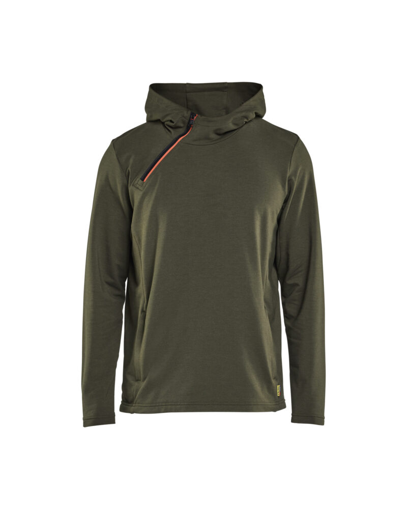 Blåkläder Hoodie met schuine halve rits 3594