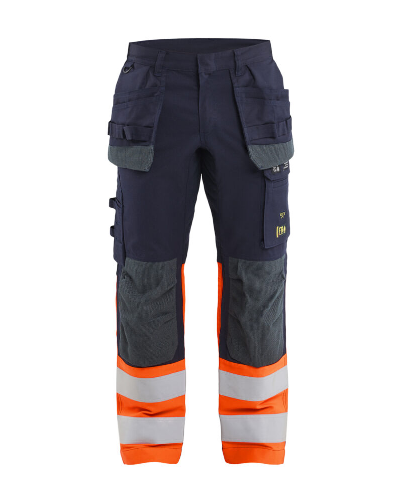 Blåkläder Multinorm werkbroek stretch met gereedschapszakken inherent 1487 - voorkant
