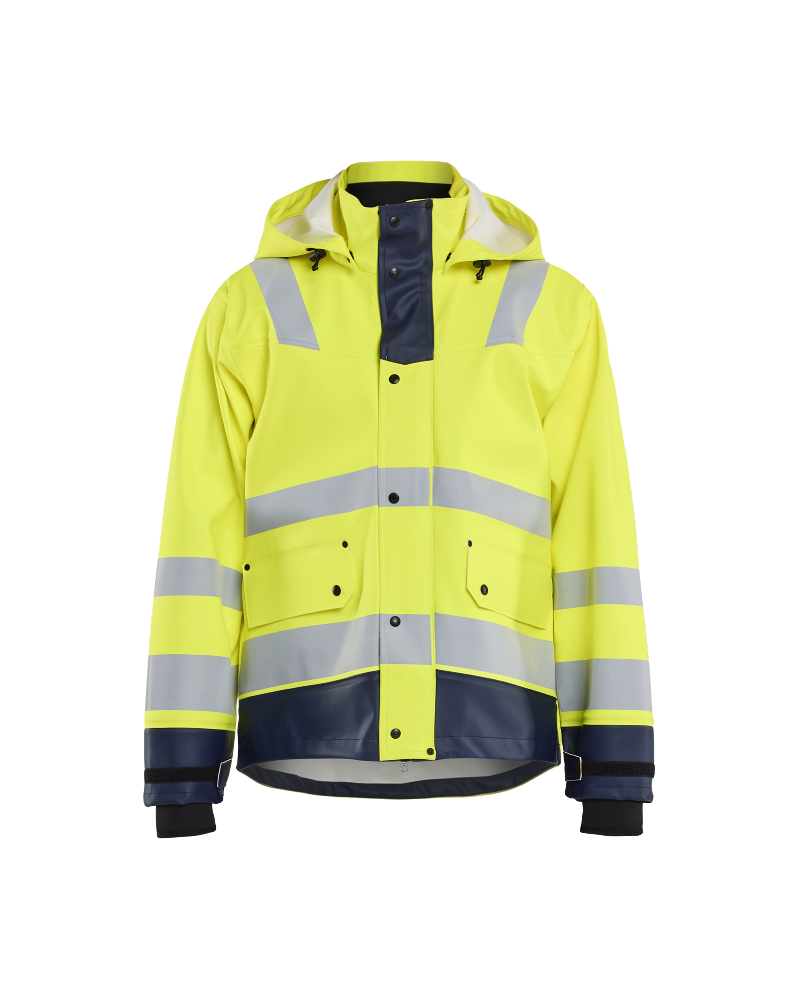 Blåkläder Regenjas High Vis LEVEL 3 4327 - High Vis Geel/Marineblauw voorkant