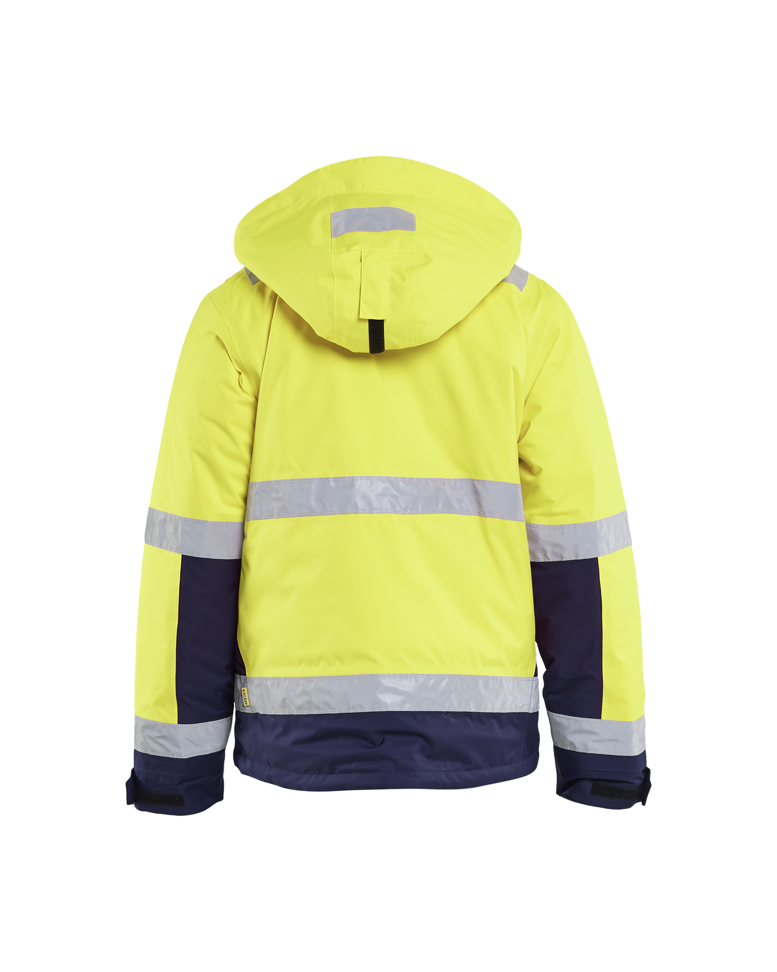 Blåkläder Winterjas High Vis 4870 - High Vis Geel/Marineblauw achterkant
