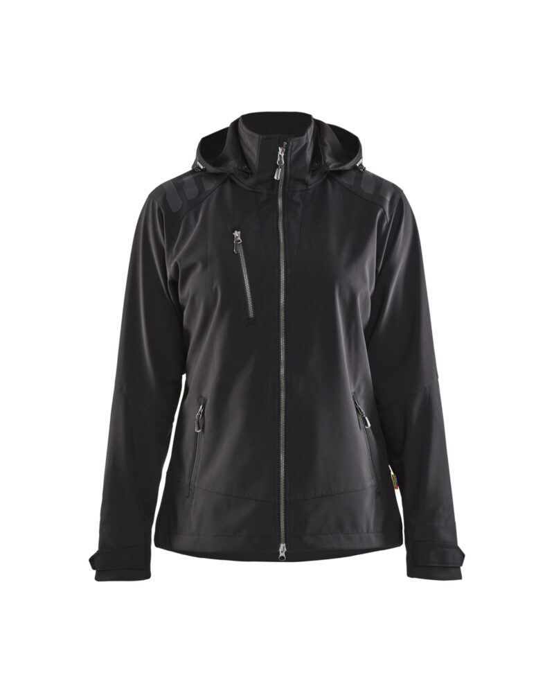 Blåkläder Dames softshell jack 4719 - Zwart voorkant