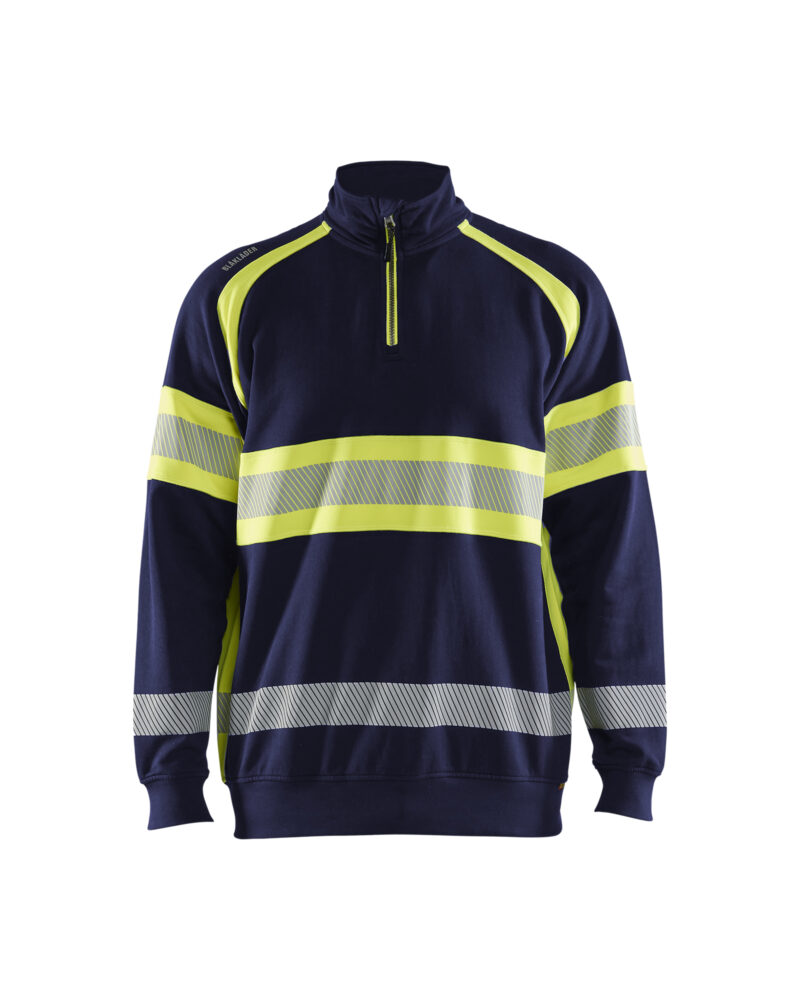 Blåkläder Sweatshirt met halve rits High Vis 3553