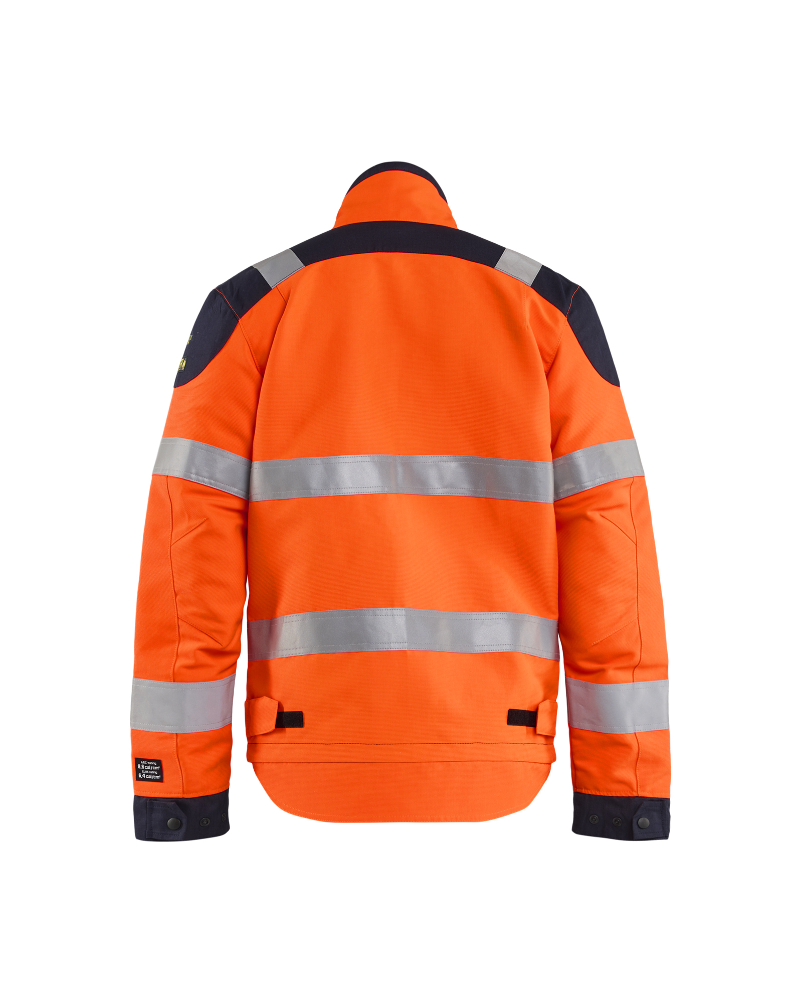 Blåkläder APC 2 Multinorm jack inherent 4418 - High Vis Oranje/Marineblauw achterkant
