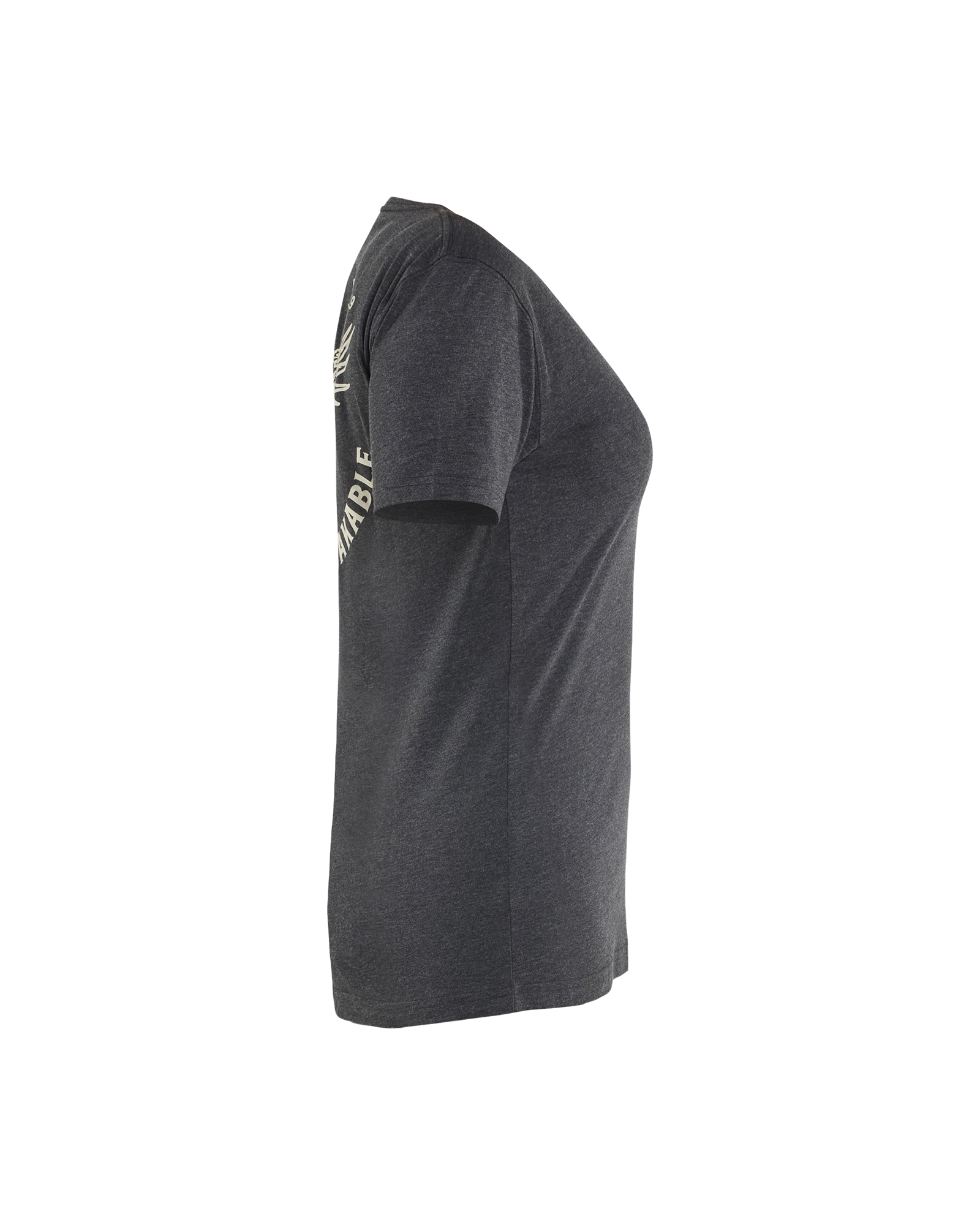 Blåkläder Dames T-shirt Eagle 9423 - Zwart melee zijkant