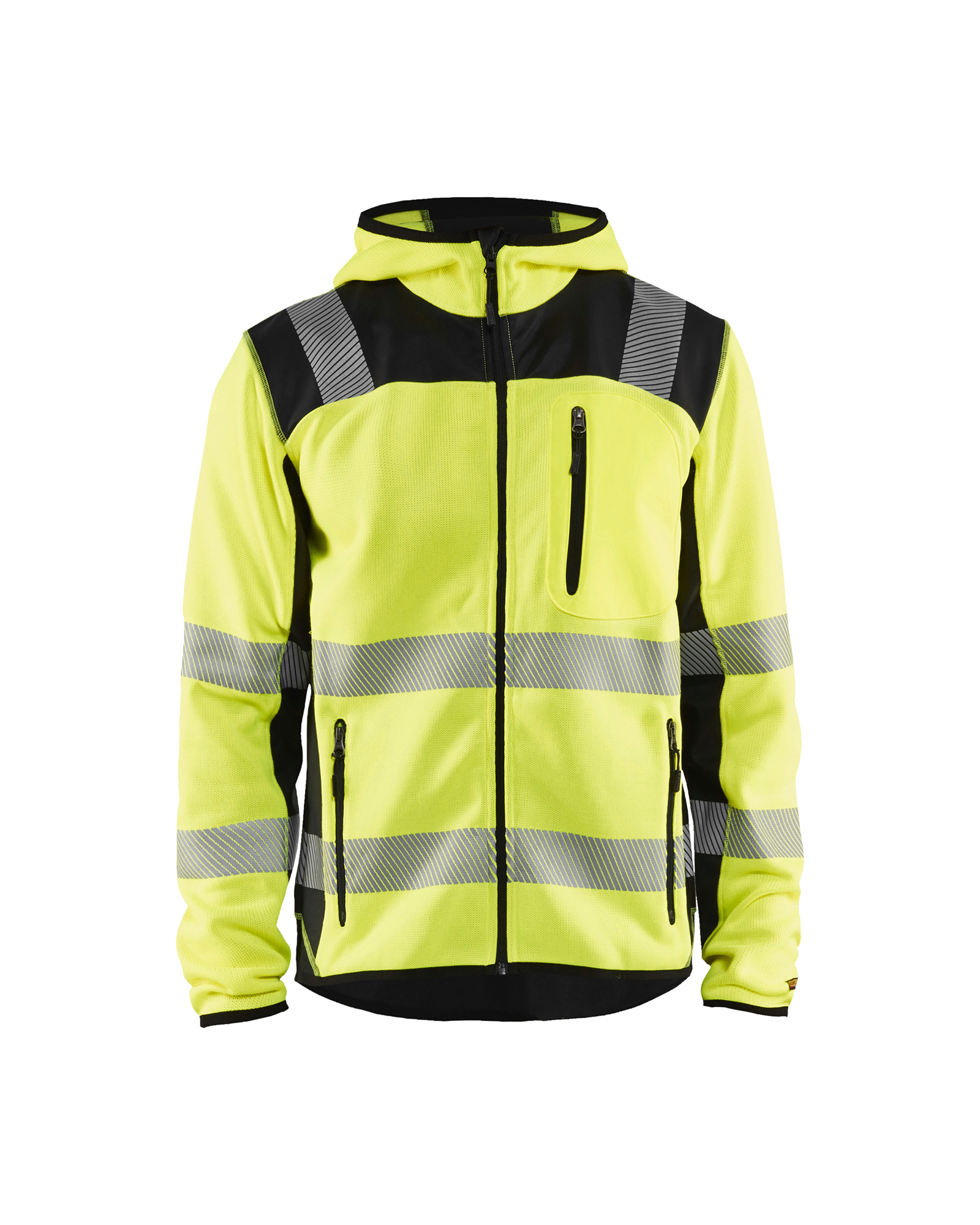 Blåkläder Gebreid vest met capuchon High Vis 4923 - High Vis Geel/Zwart voorkant