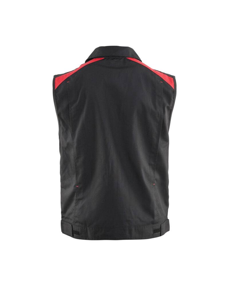 Blåkläder Industrie Werkvest. ongevoerd 3164 - Zwart/Rood achterkant