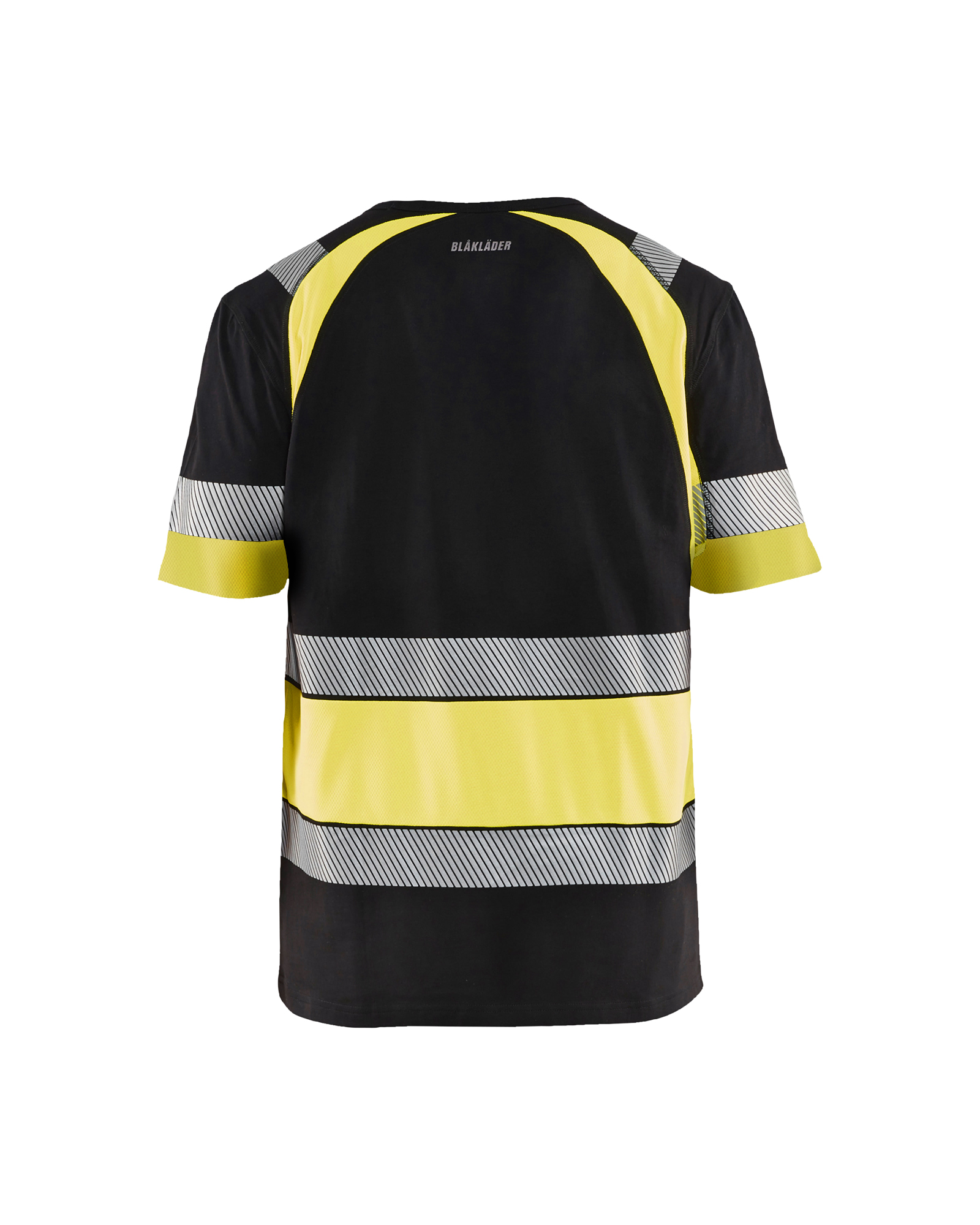 Blåkläder T-shirt High Vis 3421 - Zwart / High Vis Geel achterkant