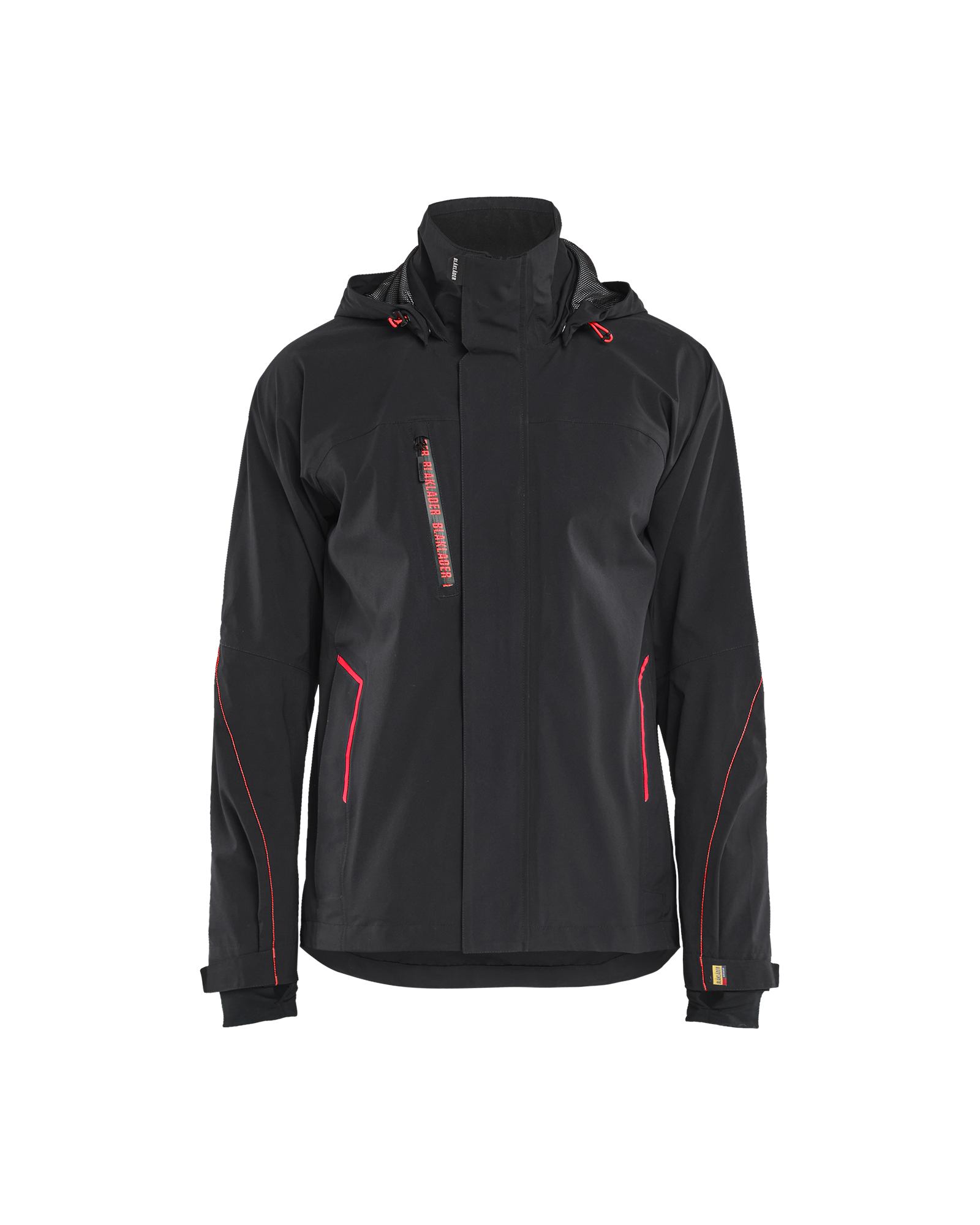 Blåkläder Shell Jack Stretch 4483 - Zwart/Rood voorkant
