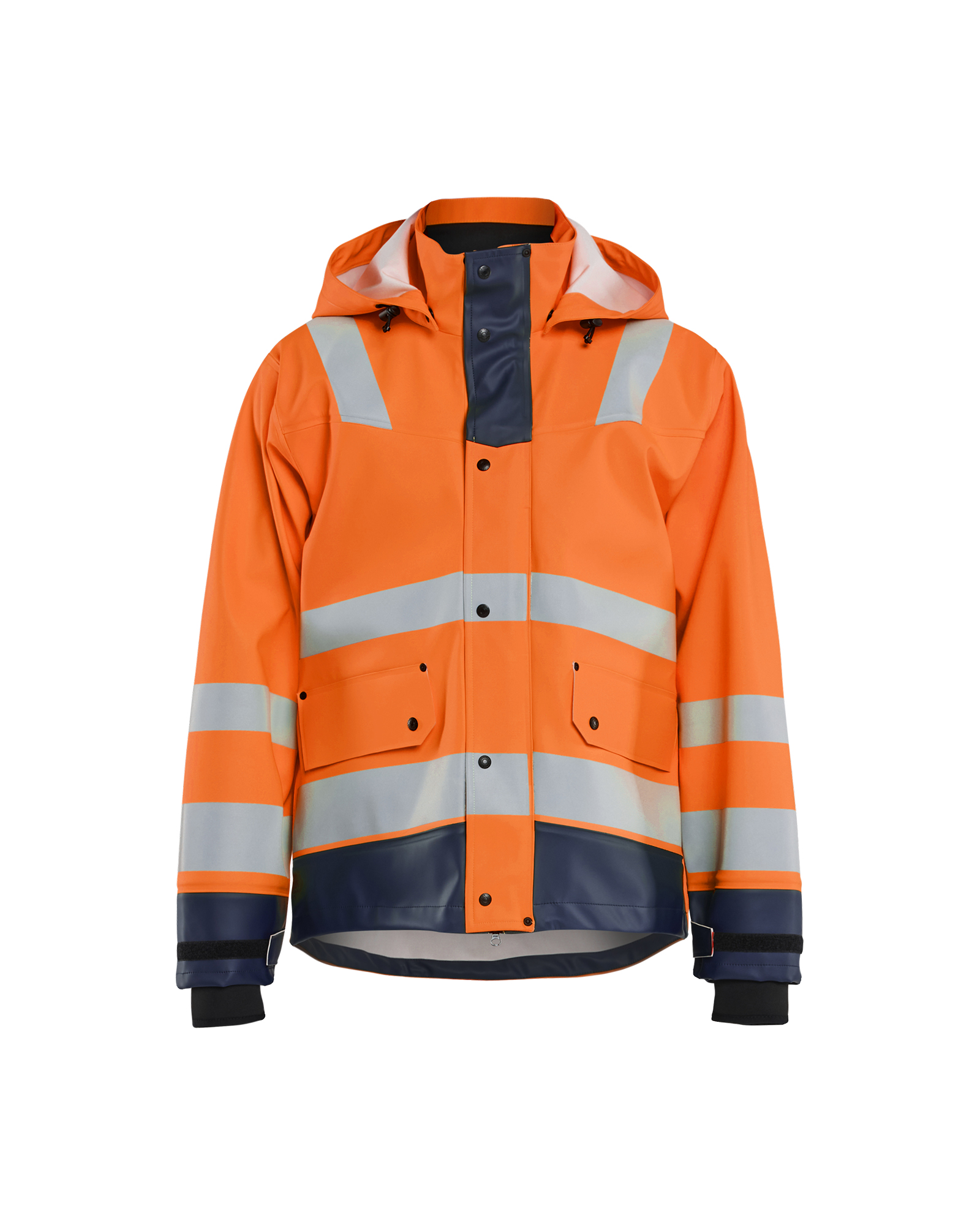Blåkläder Regenjas High Vis LEVEL 3 4327 - High Vis Oranje/Marineblauw voorkant