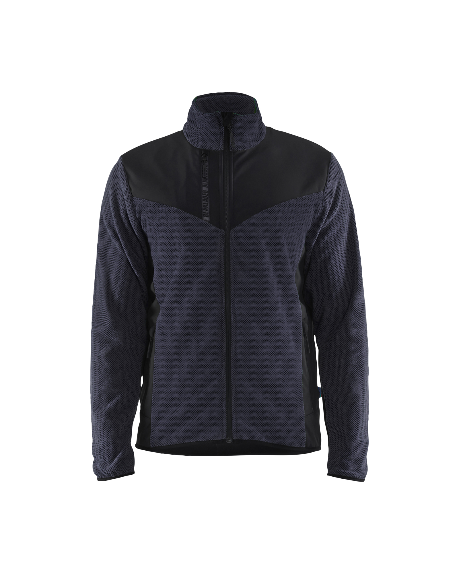 Blåkläder Gebreid vest met softshell 5942 - Donker marineblauw / Zwart voorkant