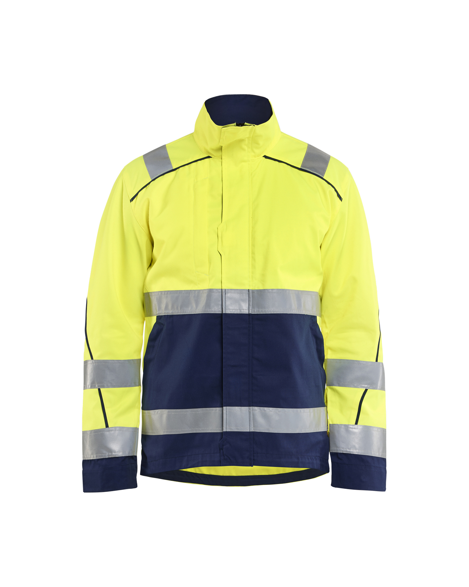 Blåkläder Jack High Vis 4429 - High Vis Geel/Marineblauw voorkant