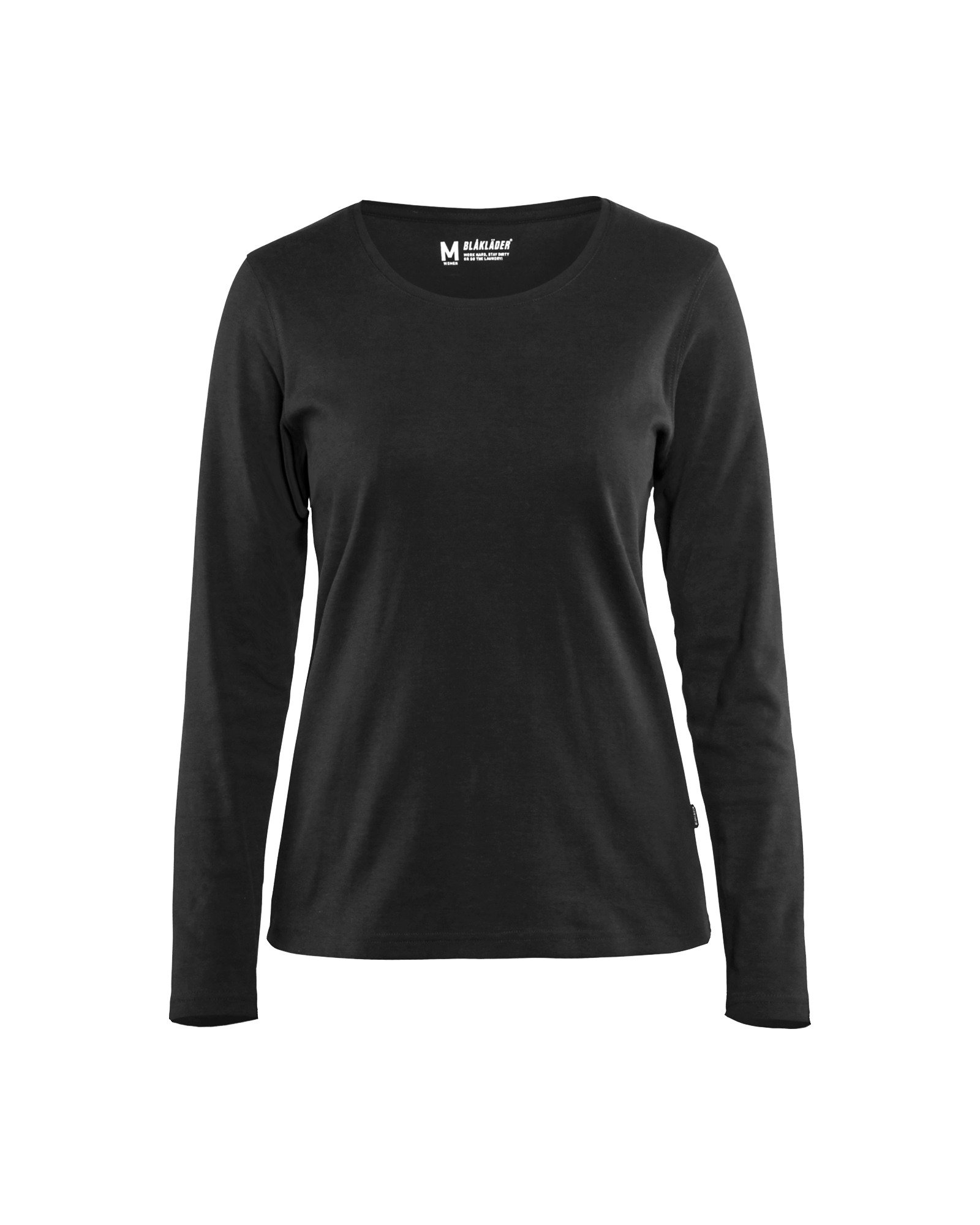 Blåkläder Dames T-shirt lange mouwen 3301 - Zwart voorkant